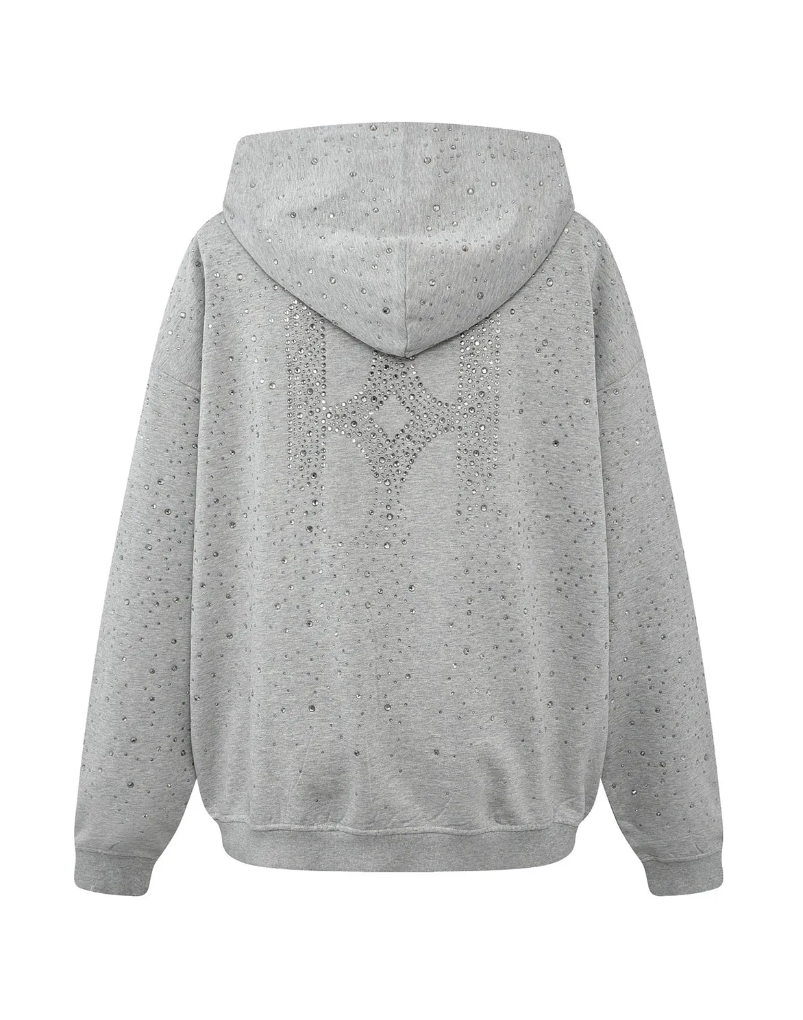 Adjustable drawstring MachineWashable STARRY SKYDIAMOND HOODIE - GREY