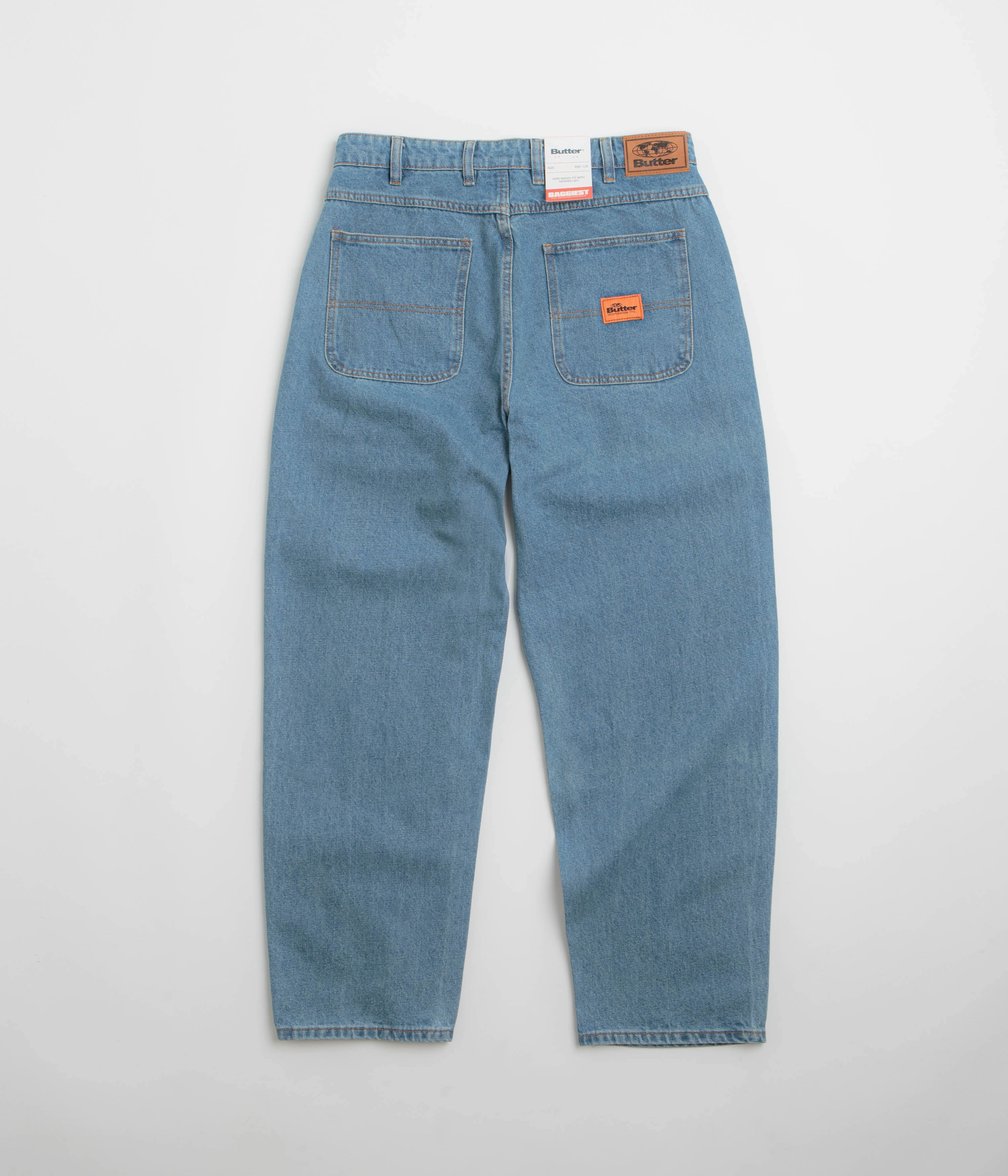 Stretchy Material Butter Goods Santosuosso Jeans - Washed Indigo / Indigo