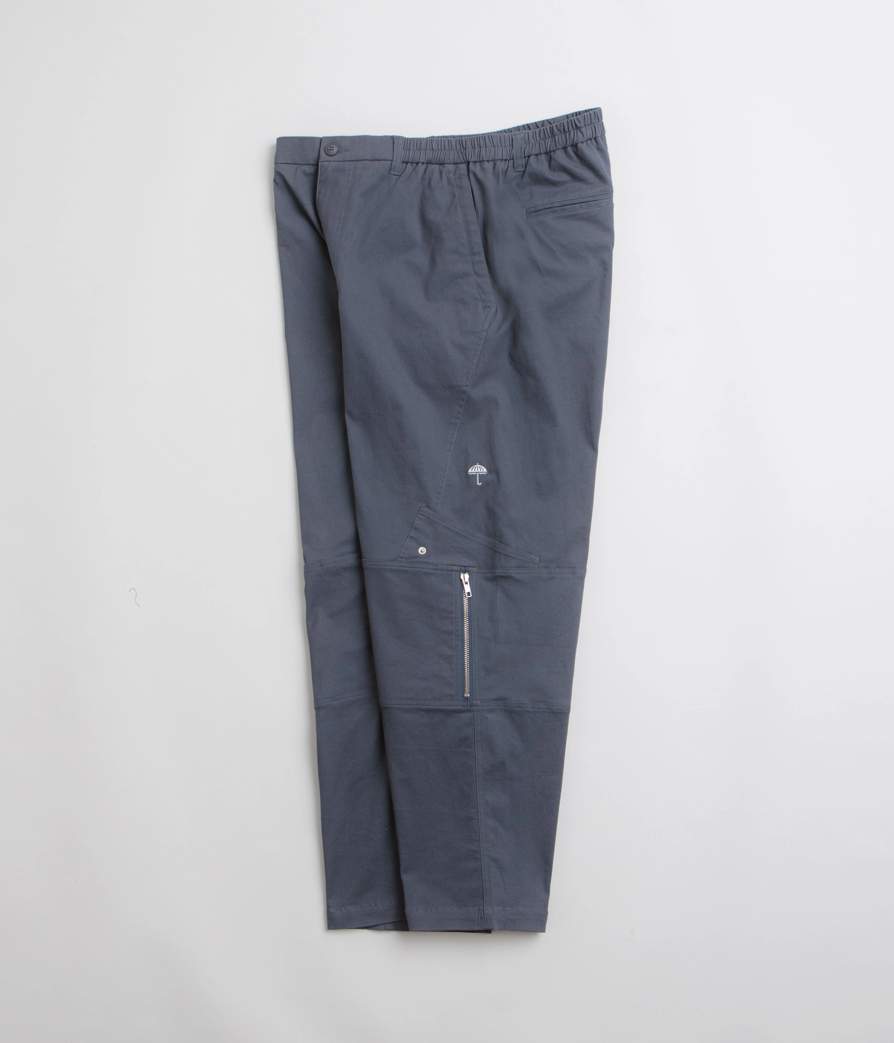 Helas Station Utility Pants - Grey Blue Wrinkle resistant fabric Breathable Weave Fabric