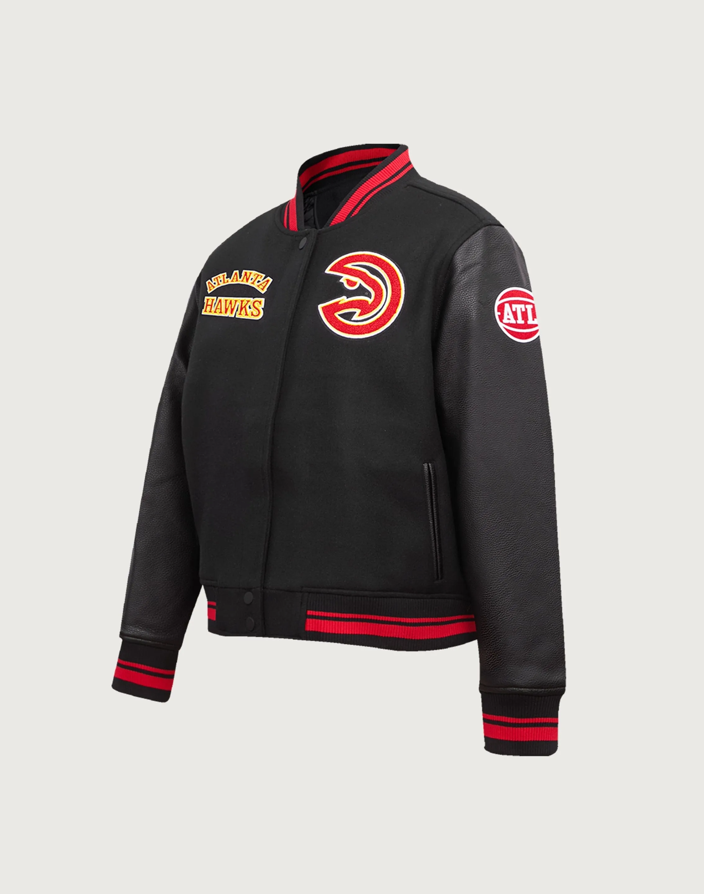 PillingResistant Pro Standard NBA Atlanta Hawks Retro Classic Rib Wool Varsity Jacket