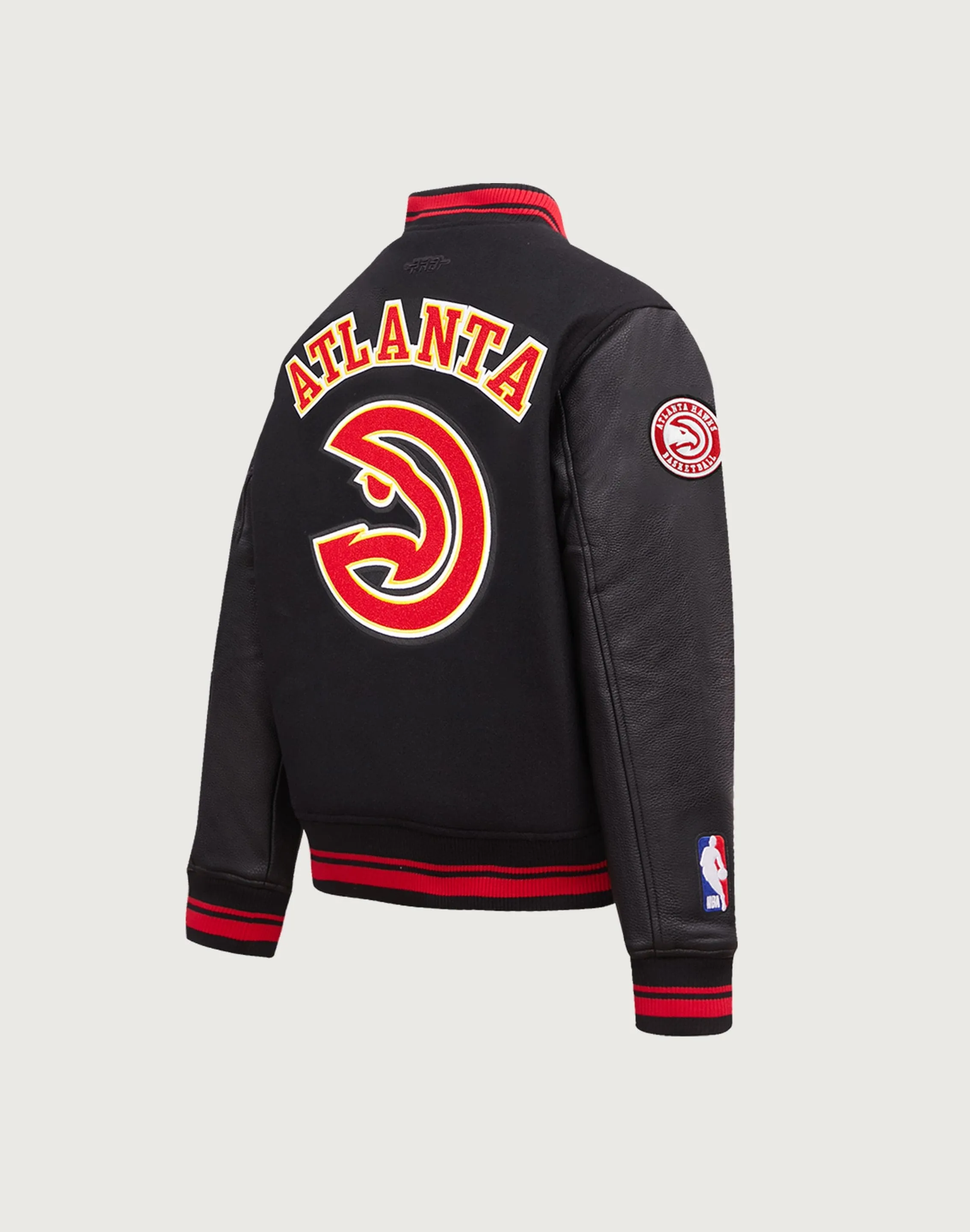 HighCollar Style Star Fit Pro Standard NBA Atlanta Hawks Retro Classic Rib Wool Varsity Jacket