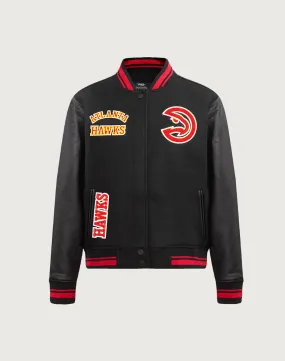 Pro Standard NBA Atlanta Hawks Retro Classic Rib Wool Varsity Jacket Stage Soul