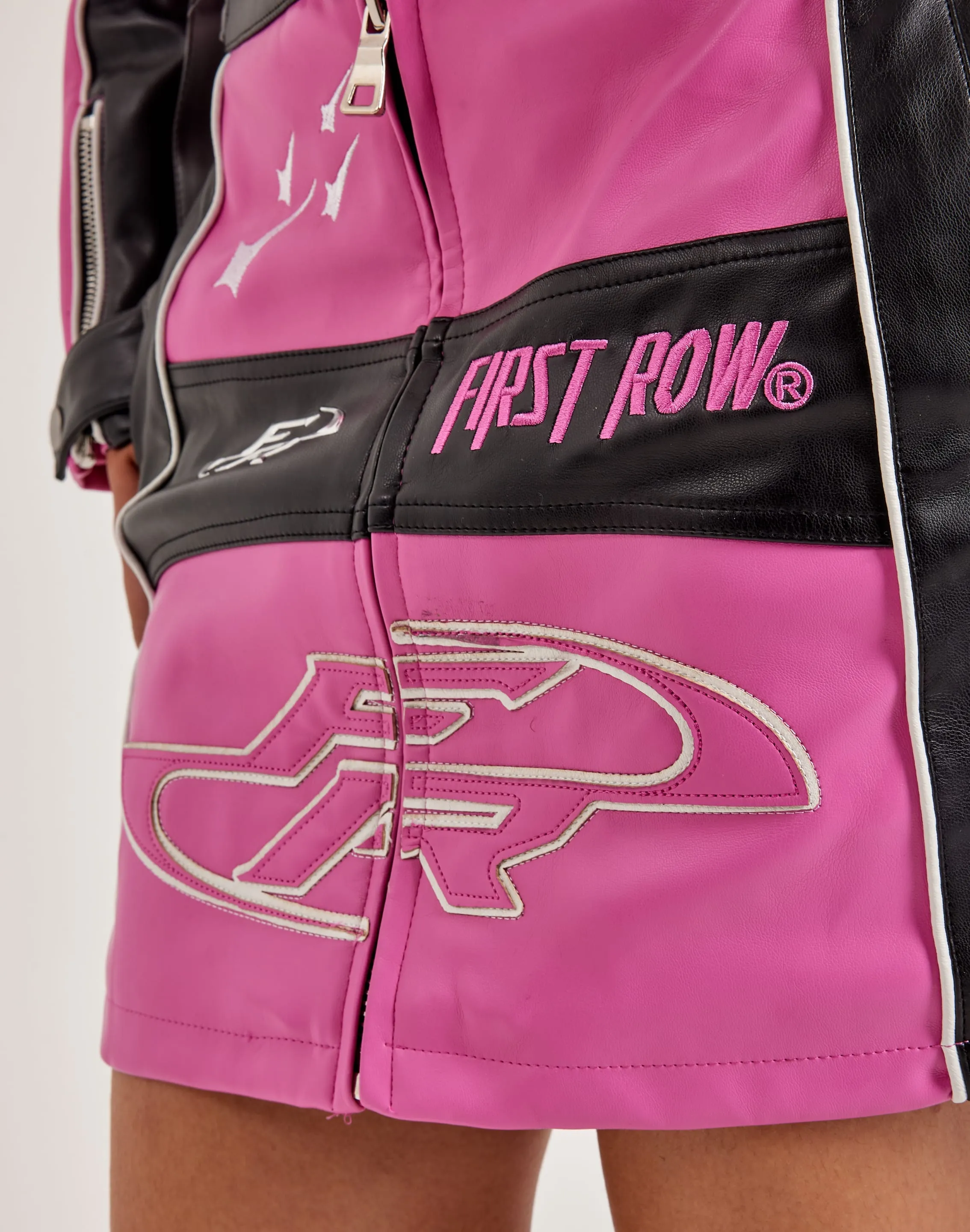 Speed Soul StainlessZippers First Row Leather Racing Skirt