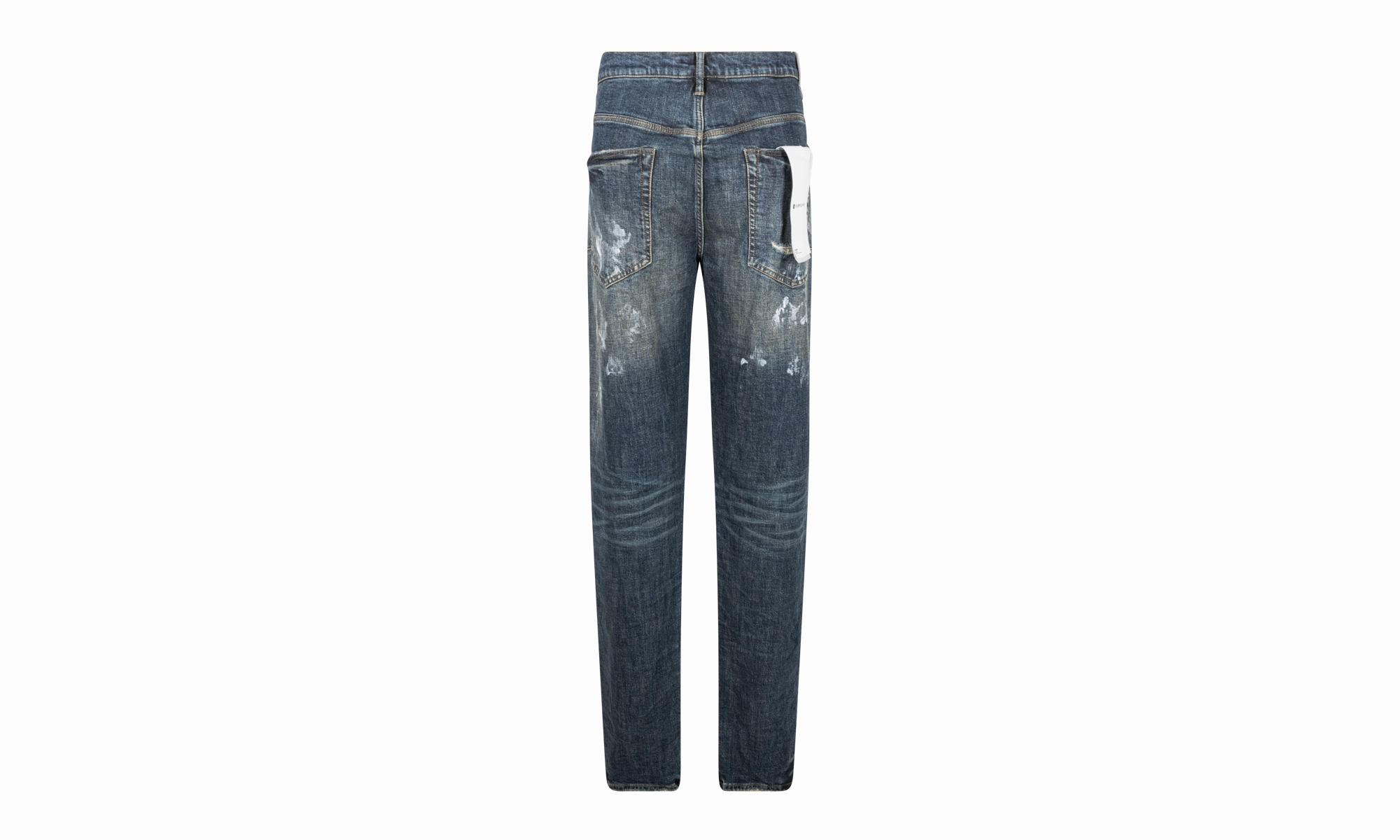 Dirty White Paint Jeans Durable Minimalist Style Party Look