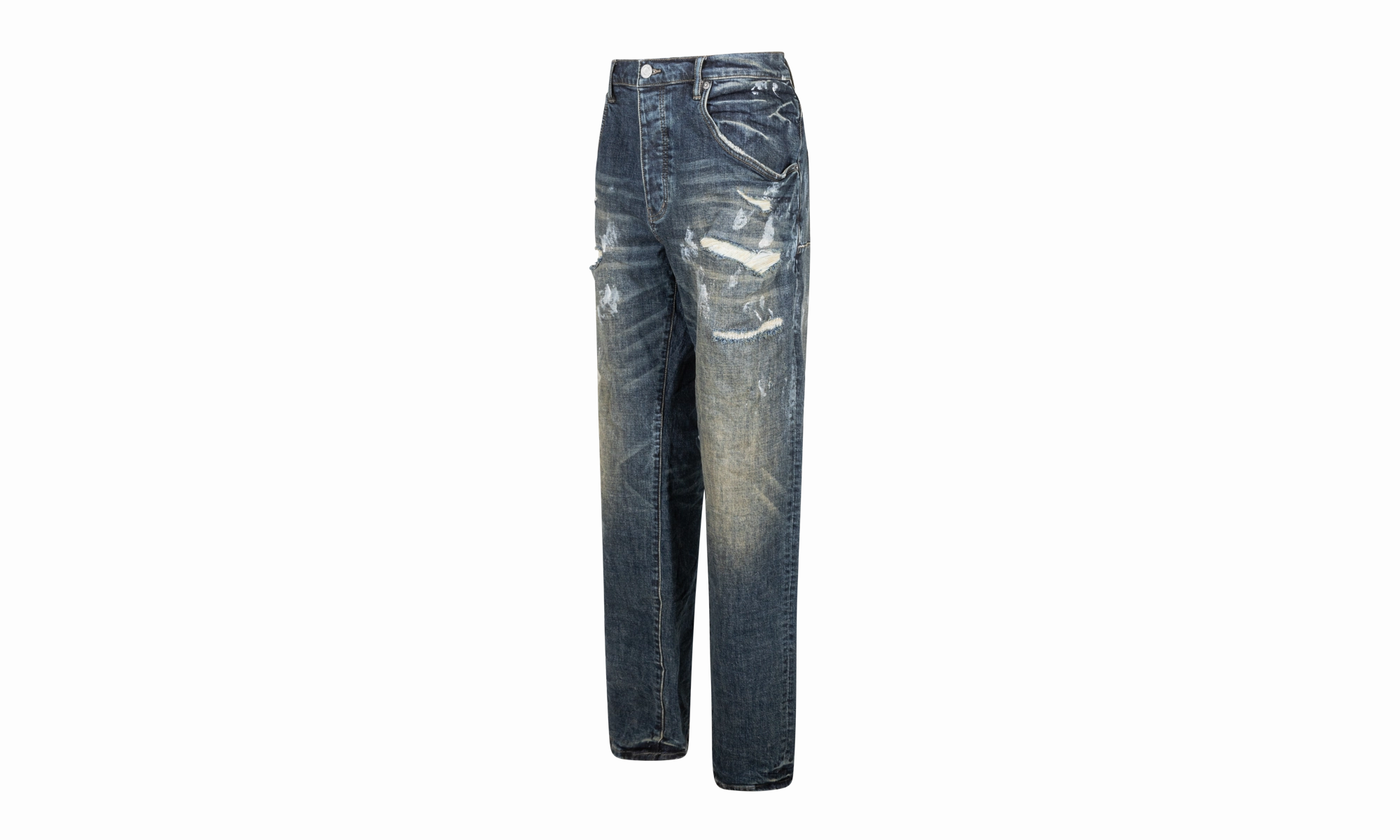Modern Wear Dirty White Paint Jeans