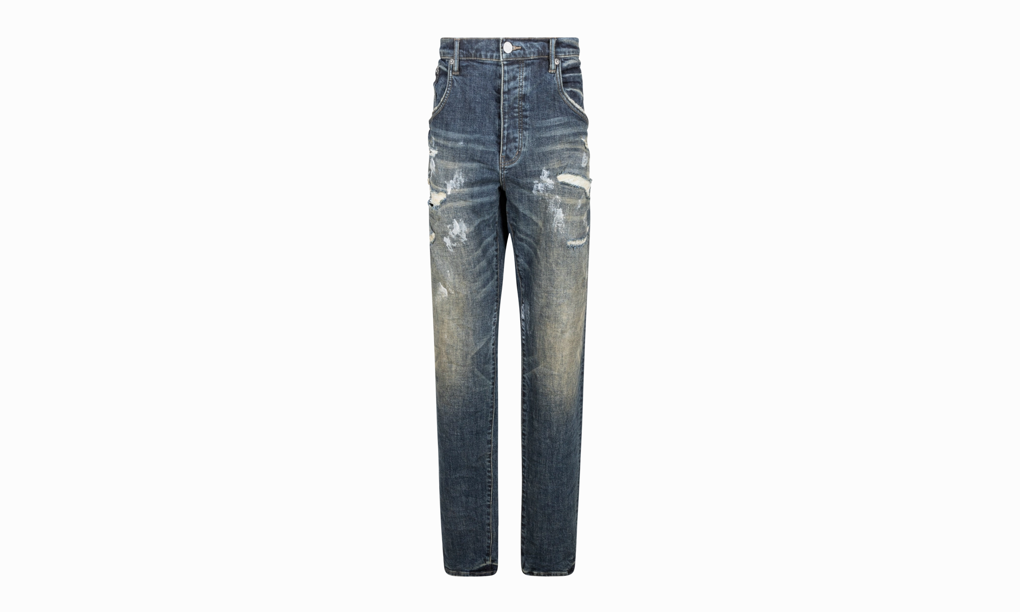 Wide Leg Silhouette Date Night Sustainable Dirty White Paint Jeans