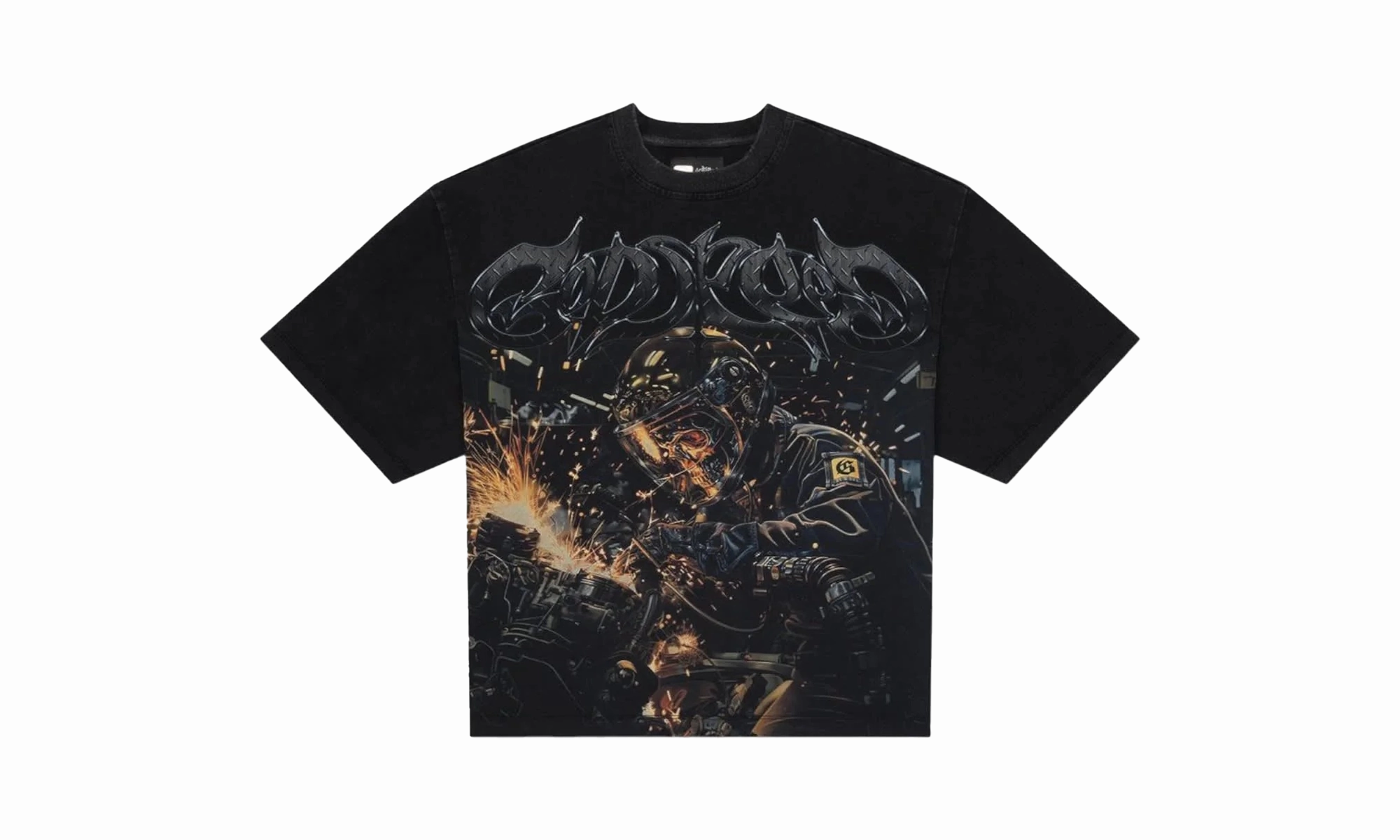 Steel Sharpens Steel T-Shirt "Black Wash" LightweightKnit Durable Reinforced Edges