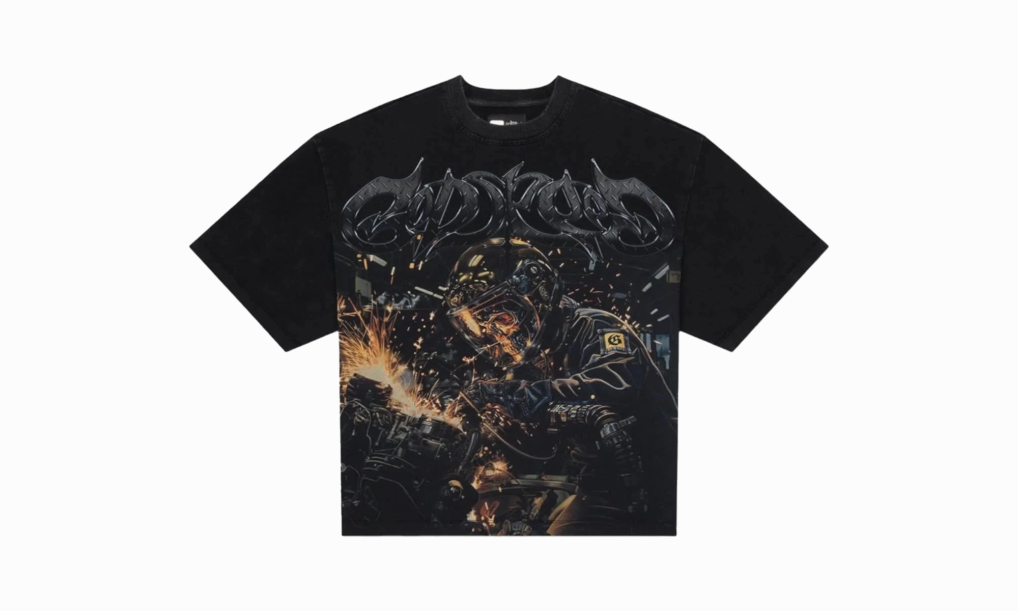 StretchFree CompactWeave Steel Sharpens Steel T-Shirt "Black Wash"