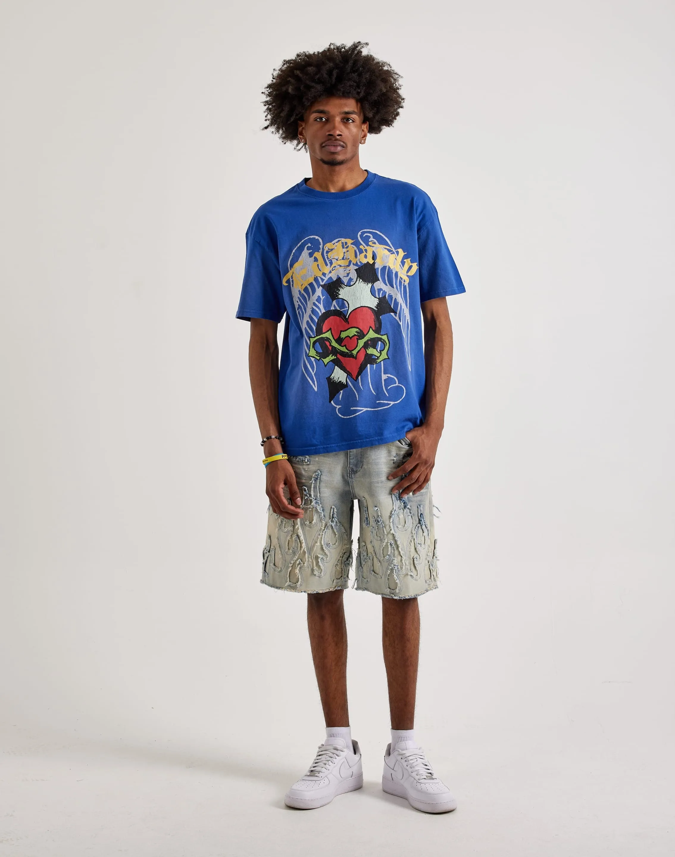 Ed Hardy  Sacred Heart Washed Boxy Tee slim fit