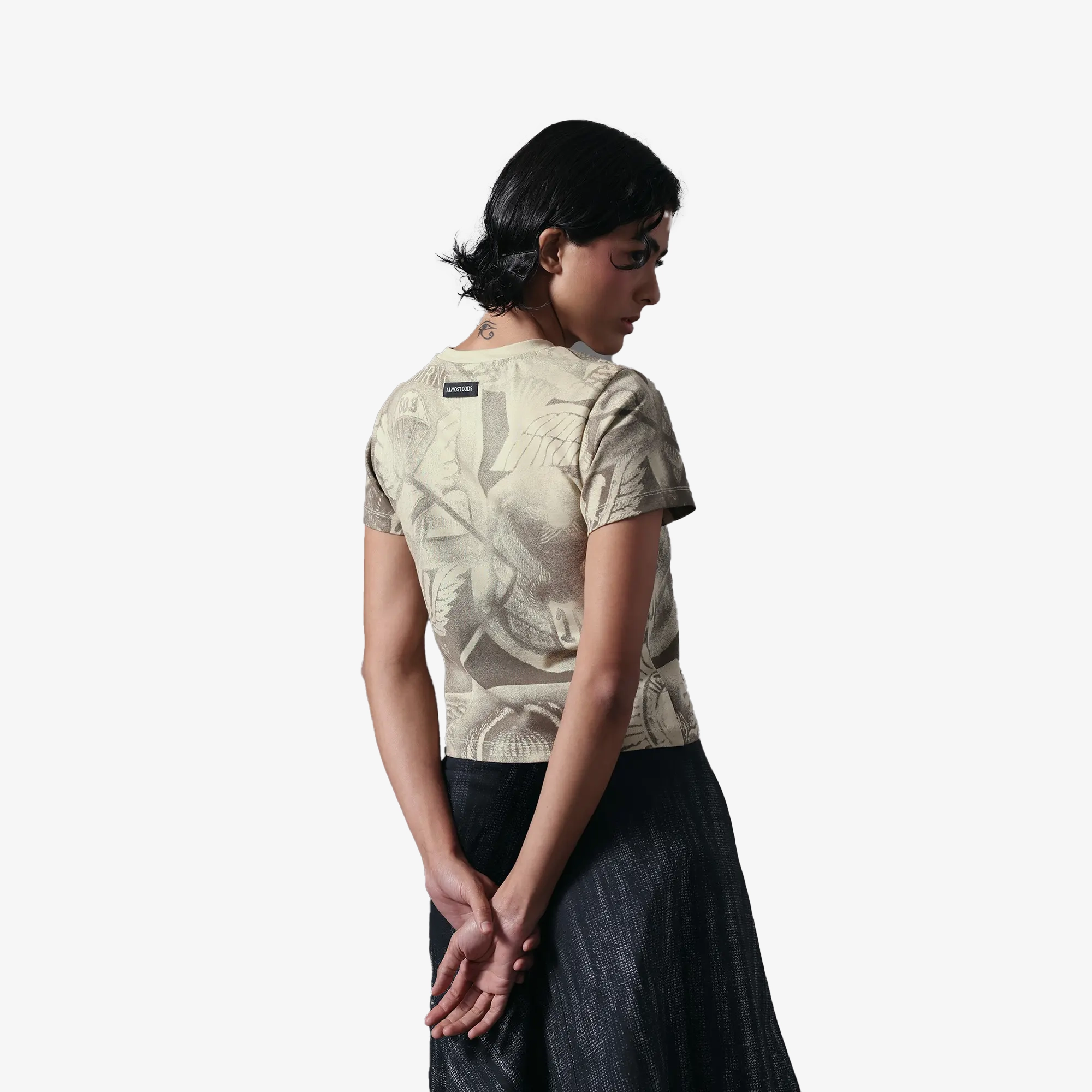 ALMOST GODS | AEGIS RELAXED TEE { GREEN HAZE Energy Flow