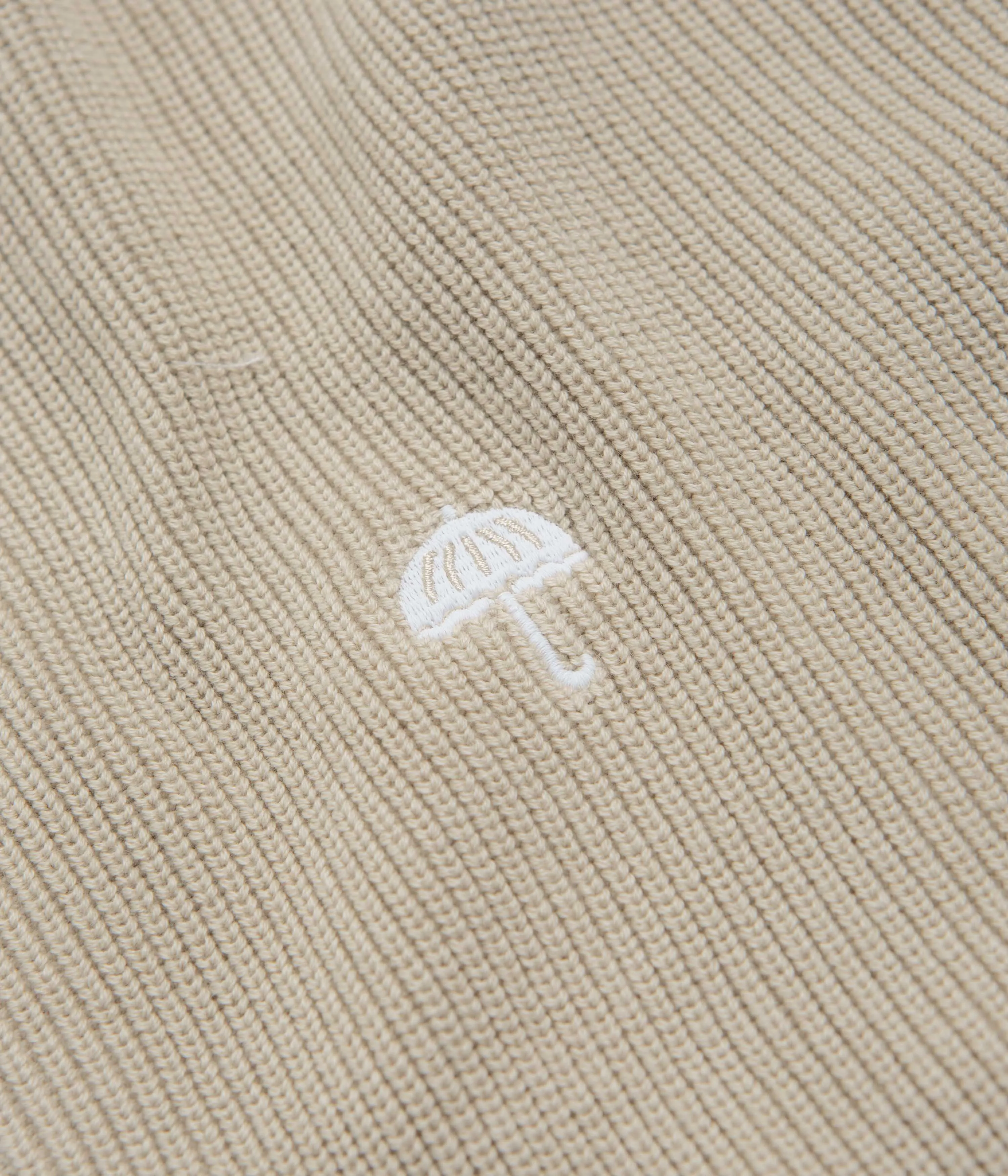 Helas Diploma Quarter Zip Sweatshirt - Beige foldable product sporty style statement