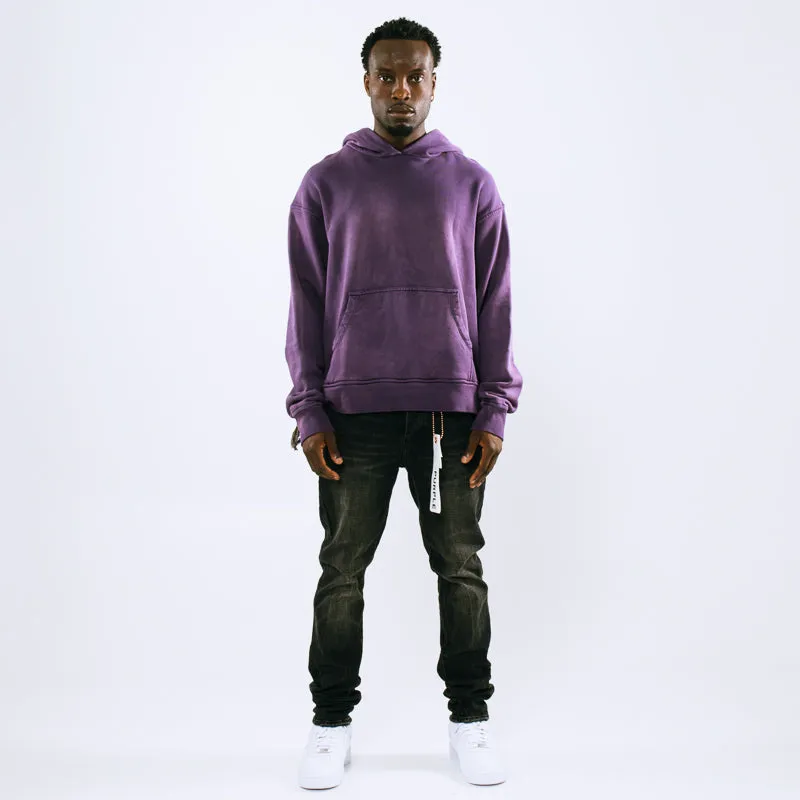 Reinforced Shoulder Panels Alchemist Fringe Hoodie - Plum
