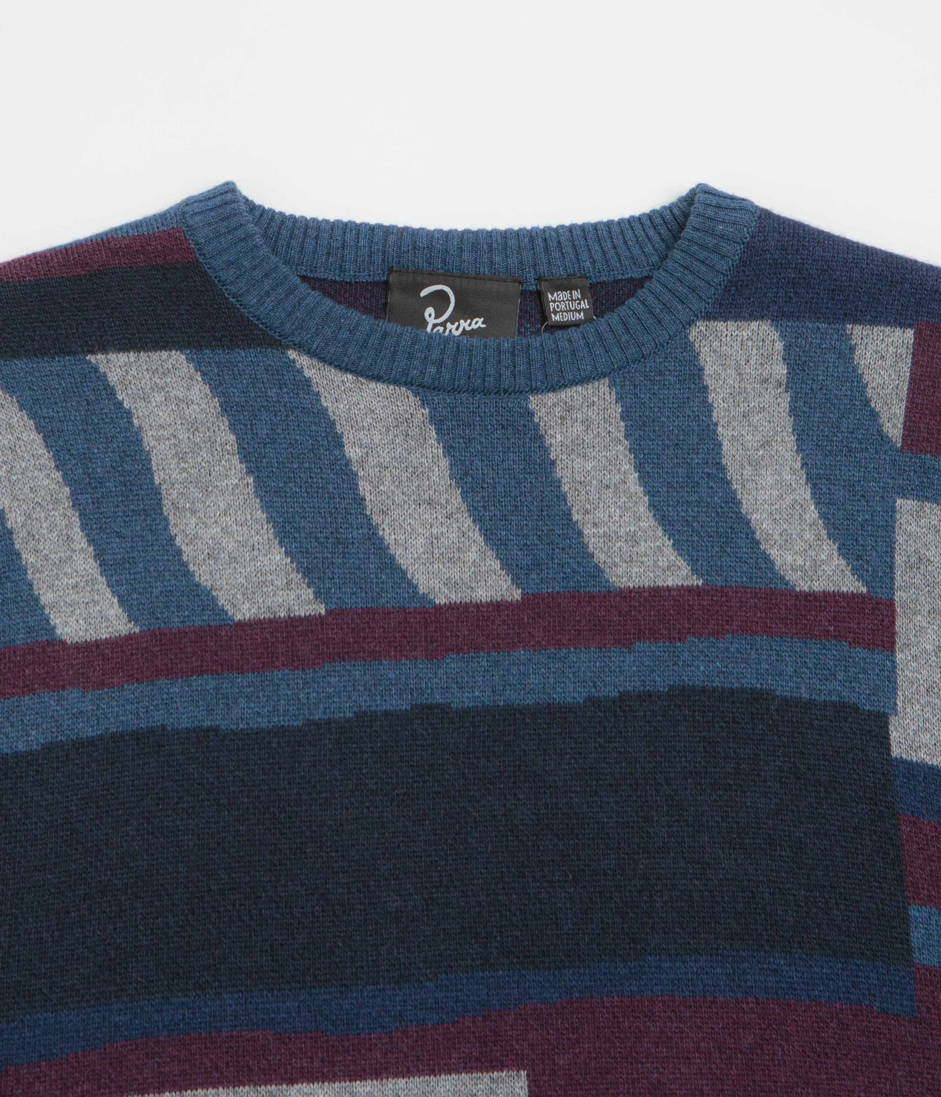 Urban Trend by Parra Patched Your Work Knitted Sweatshirt - Blue
