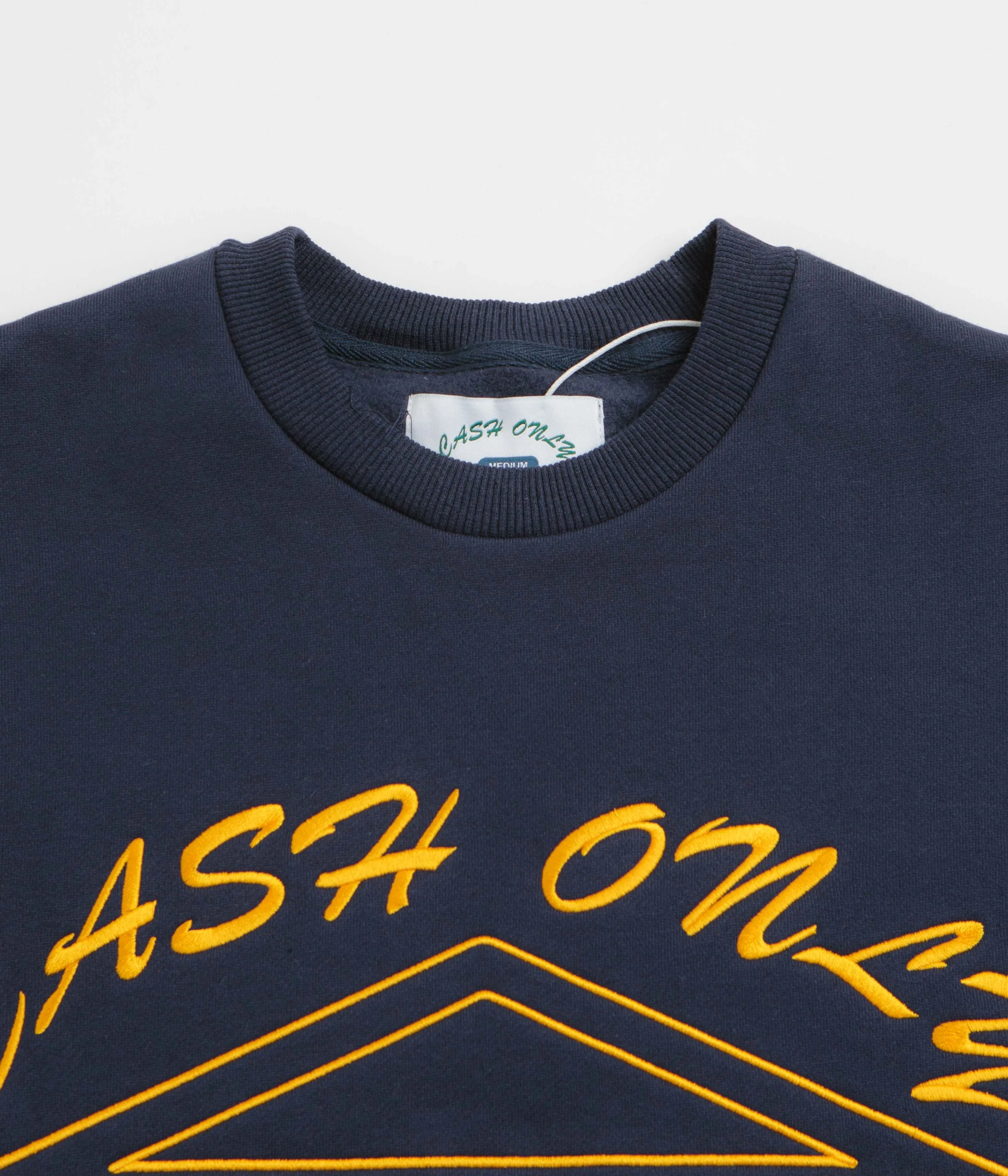 Cash Only Bank Crewneck Sweatshirt - Deep Navy Sustainable Fabric product luxury factor