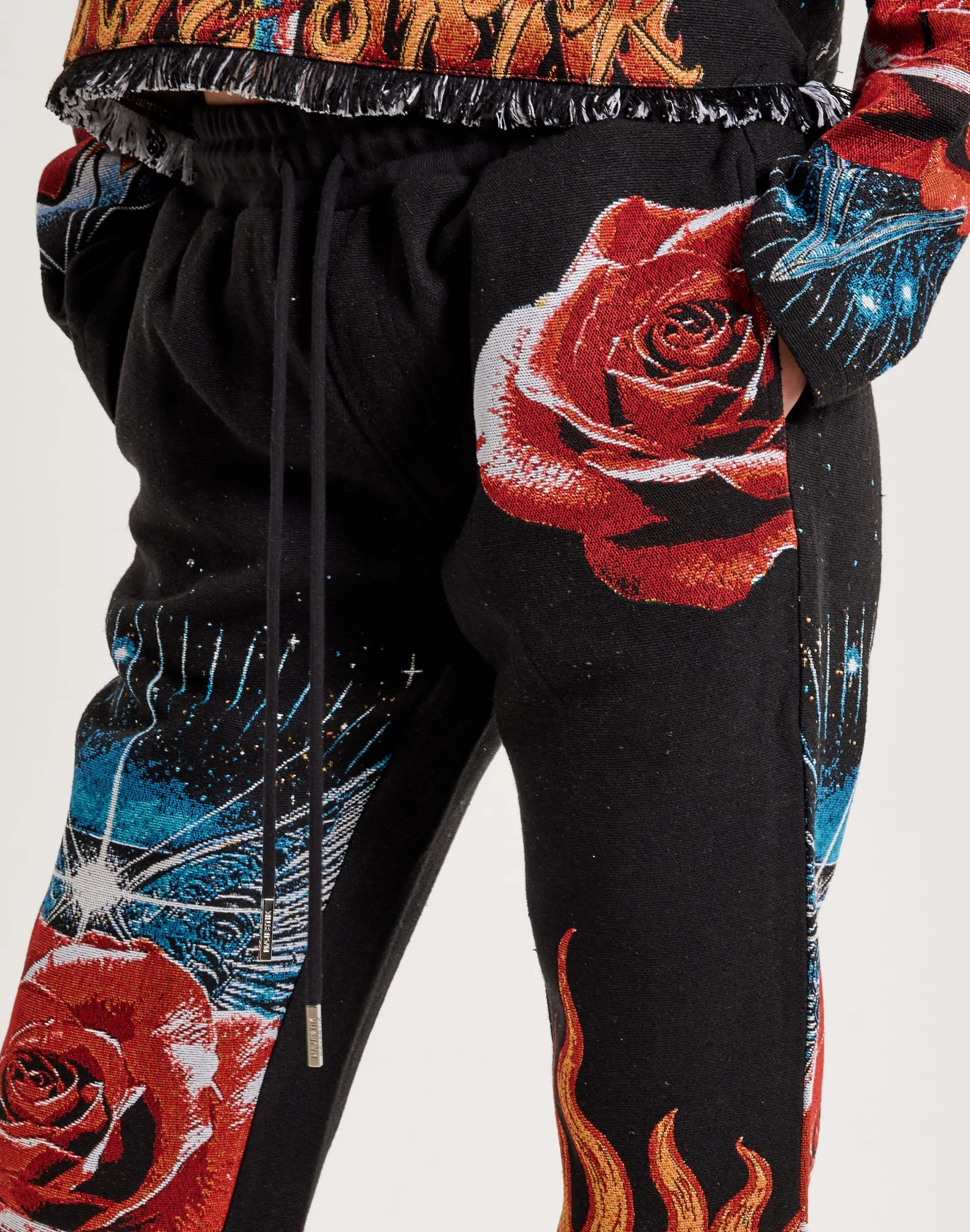 Majestik Winged Heart Tapestry Pants Leather Core Water Soul