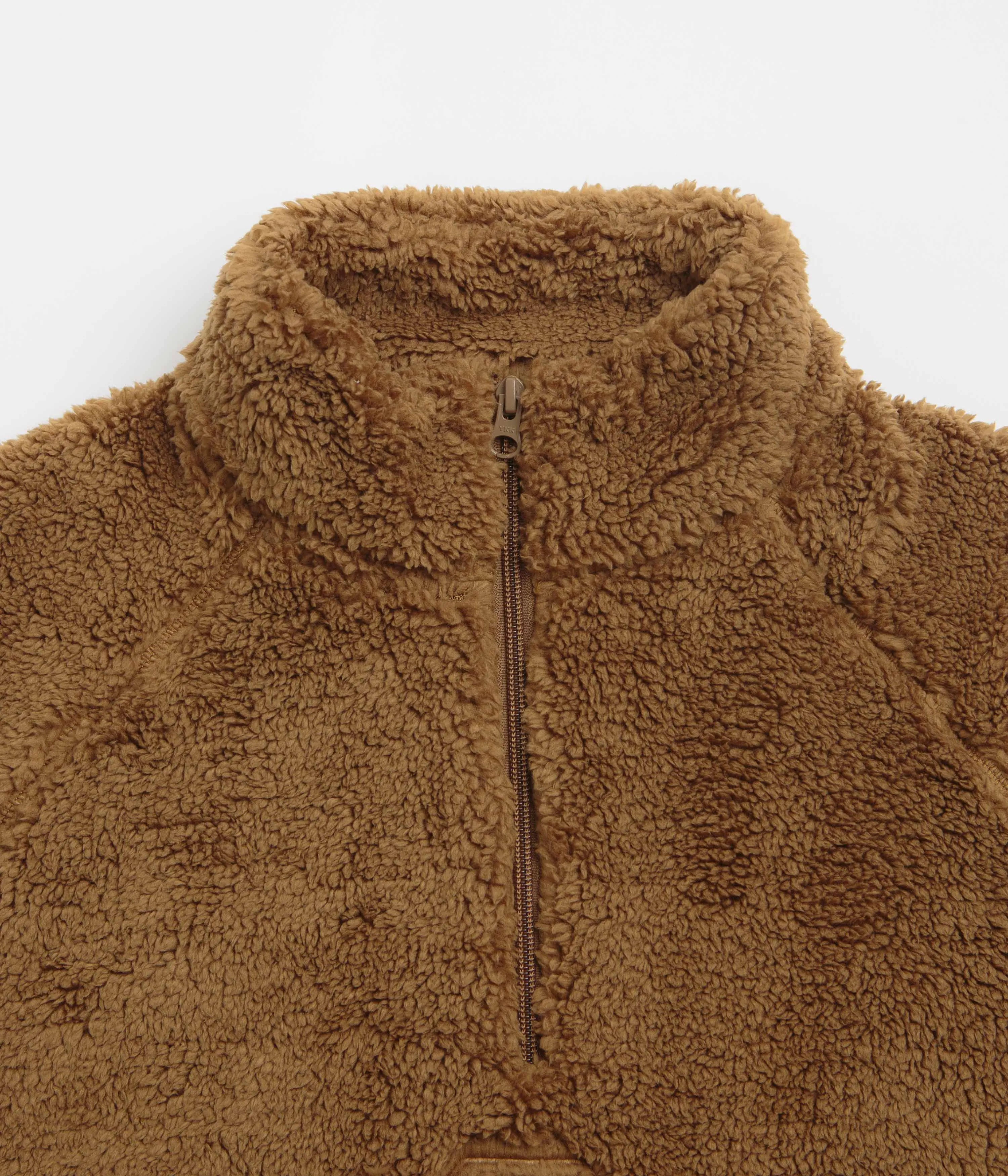 Pop Trading Company Polar 1/2 Zip Fleece Sweatshirt - Bison product safety