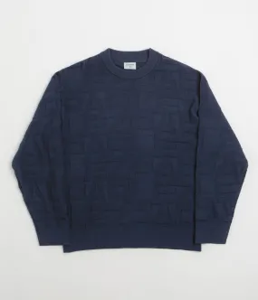 Parlez Block Crewneck Sweatshirt - Midnight label accents
