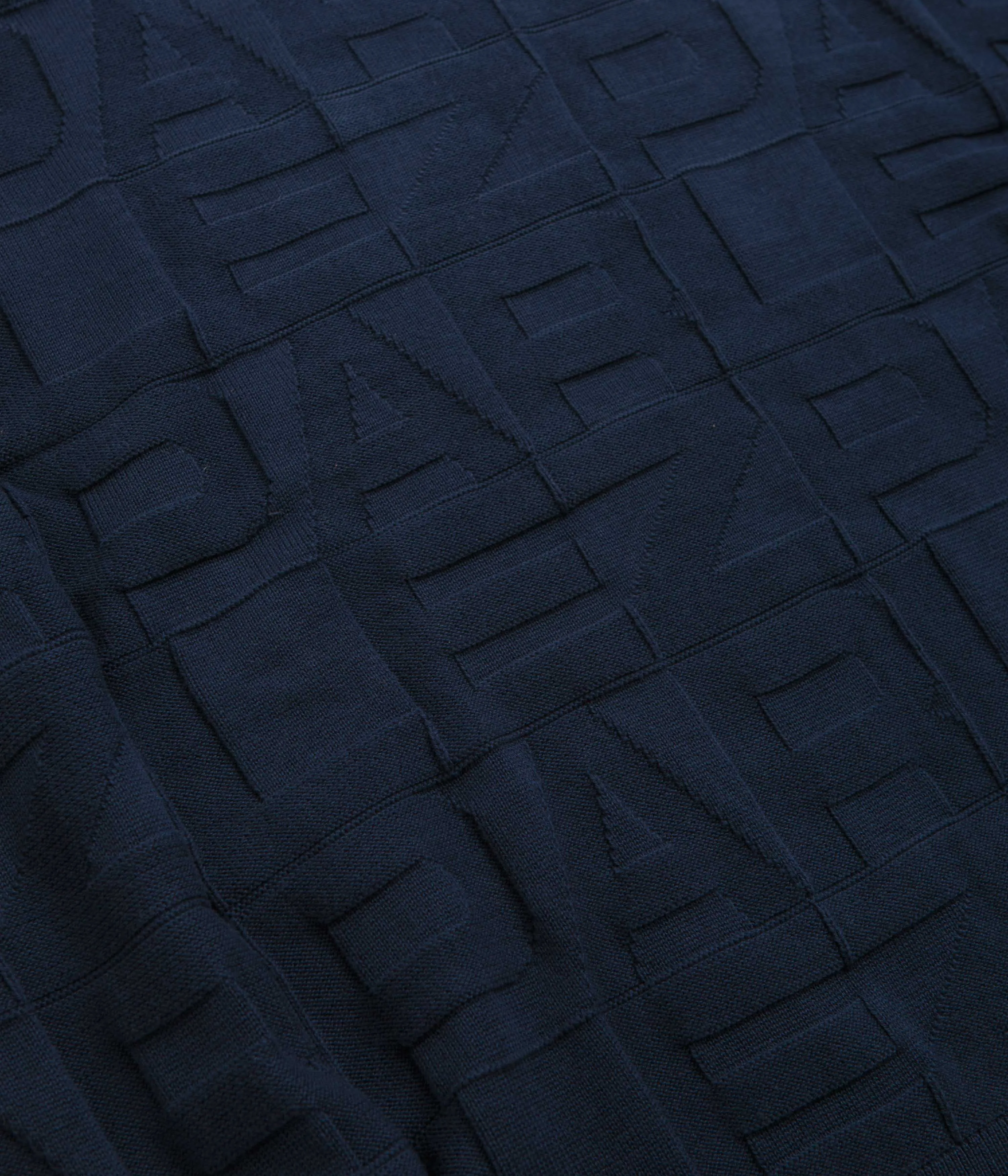 Parlez Block Crewneck Sweatshirt - Midnight Embroidered Detail