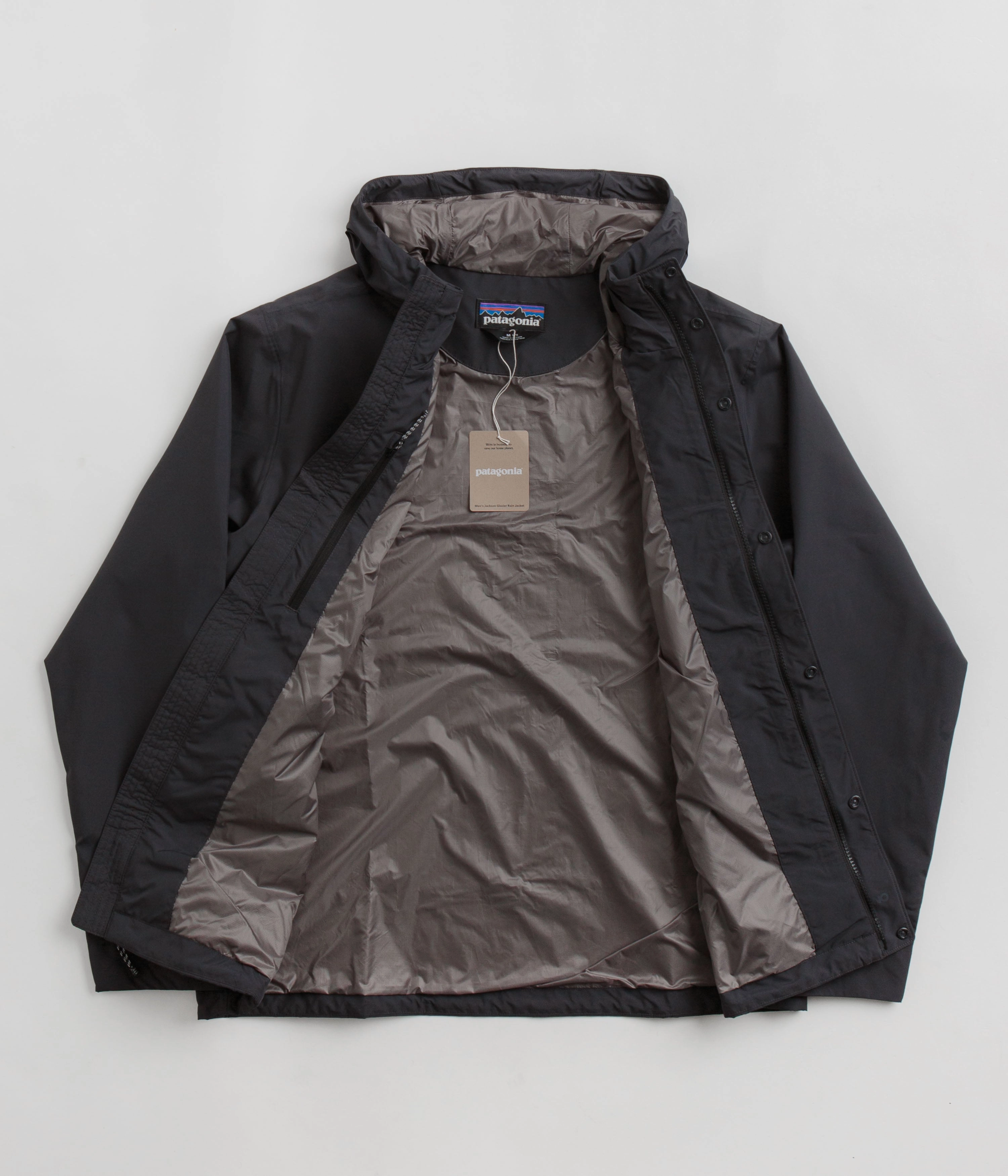 Suede adults' Patagonia Jackson Glacier Rain Jacket - Ink Black