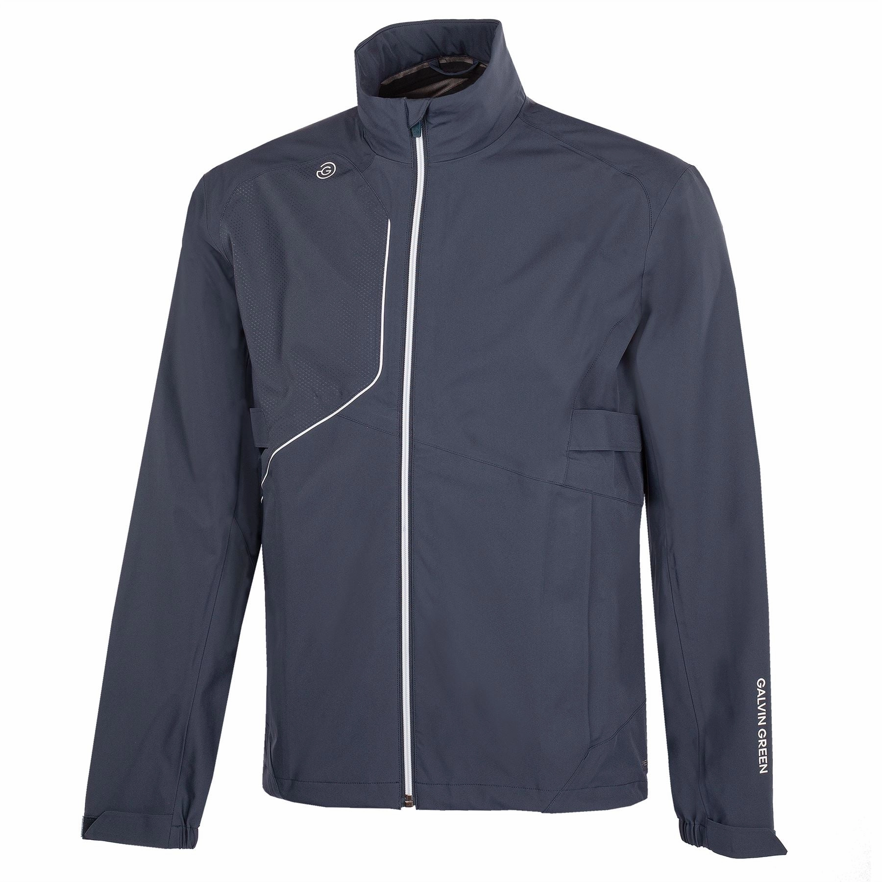 Magnetic Closure Internal Security Pocket Ames PERTEX Waterproof Jacket Navy/White