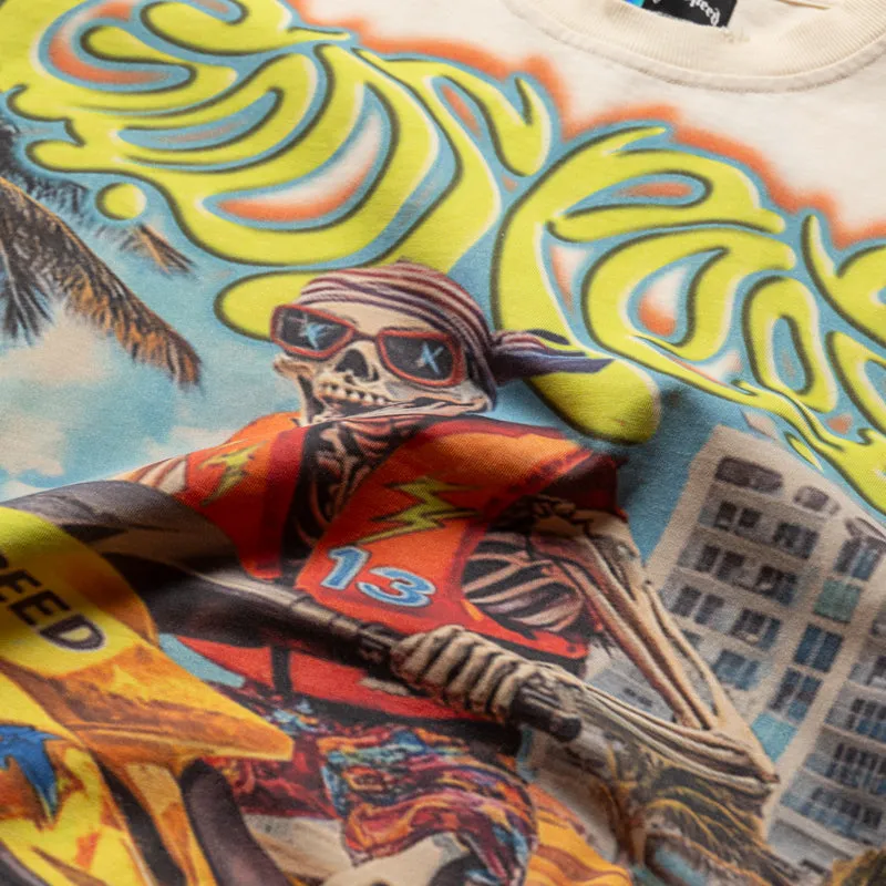 Godspeed New York Wave Runner Tee - Bone leggings silhouette car event