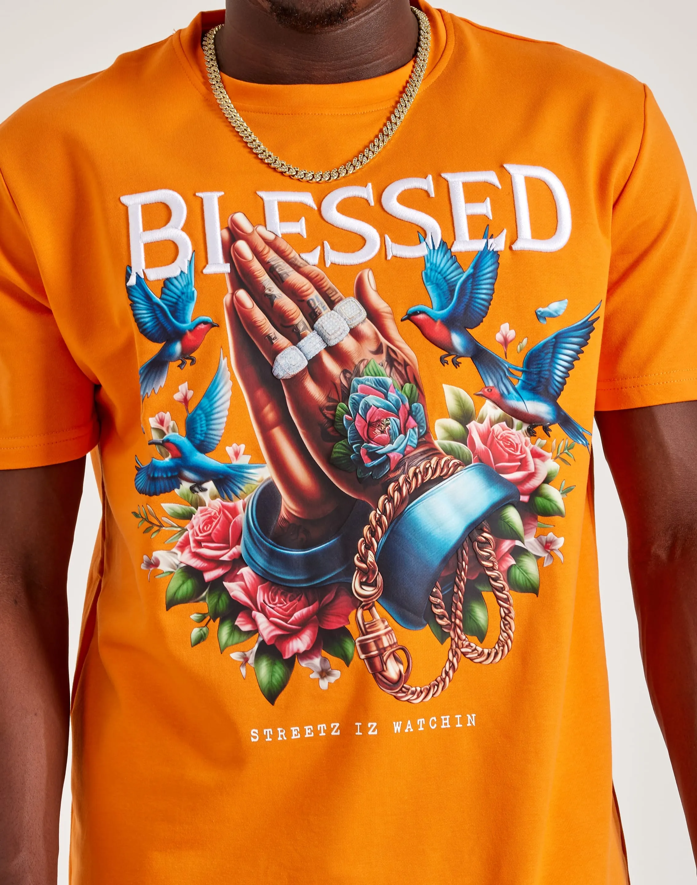 Streetz Iz Watchin Blessed Tee SlipResistantWaistband