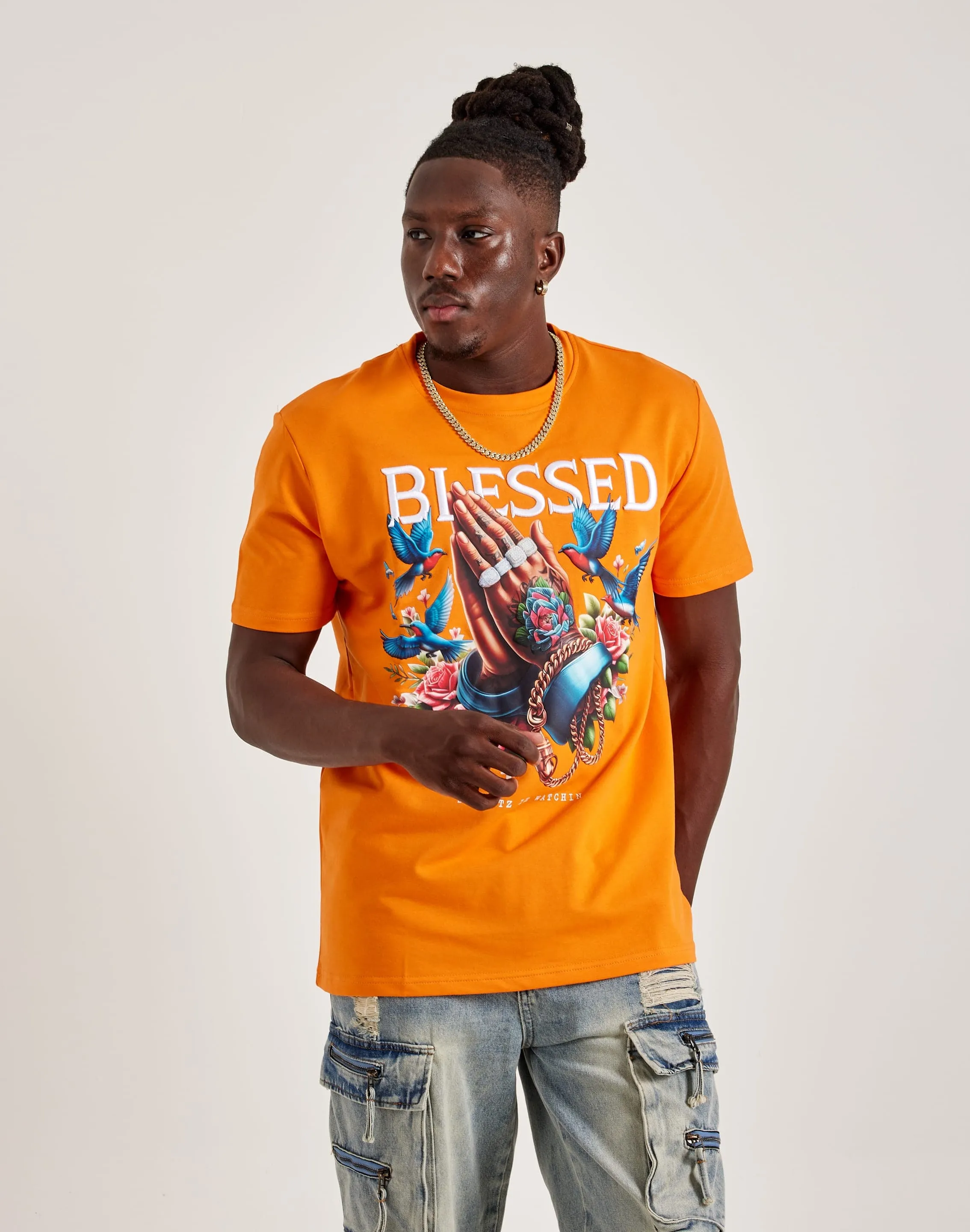 Streetz Iz Watchin Blessed Tee SnagFree Fabric Energy Ease