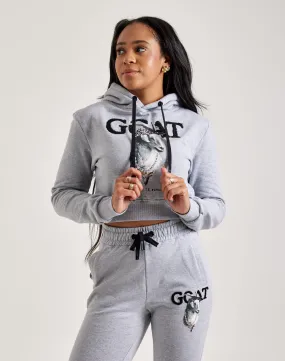 StretchWaistband Streetz Iz Watchin Goat Cropped Pullover Hoodie