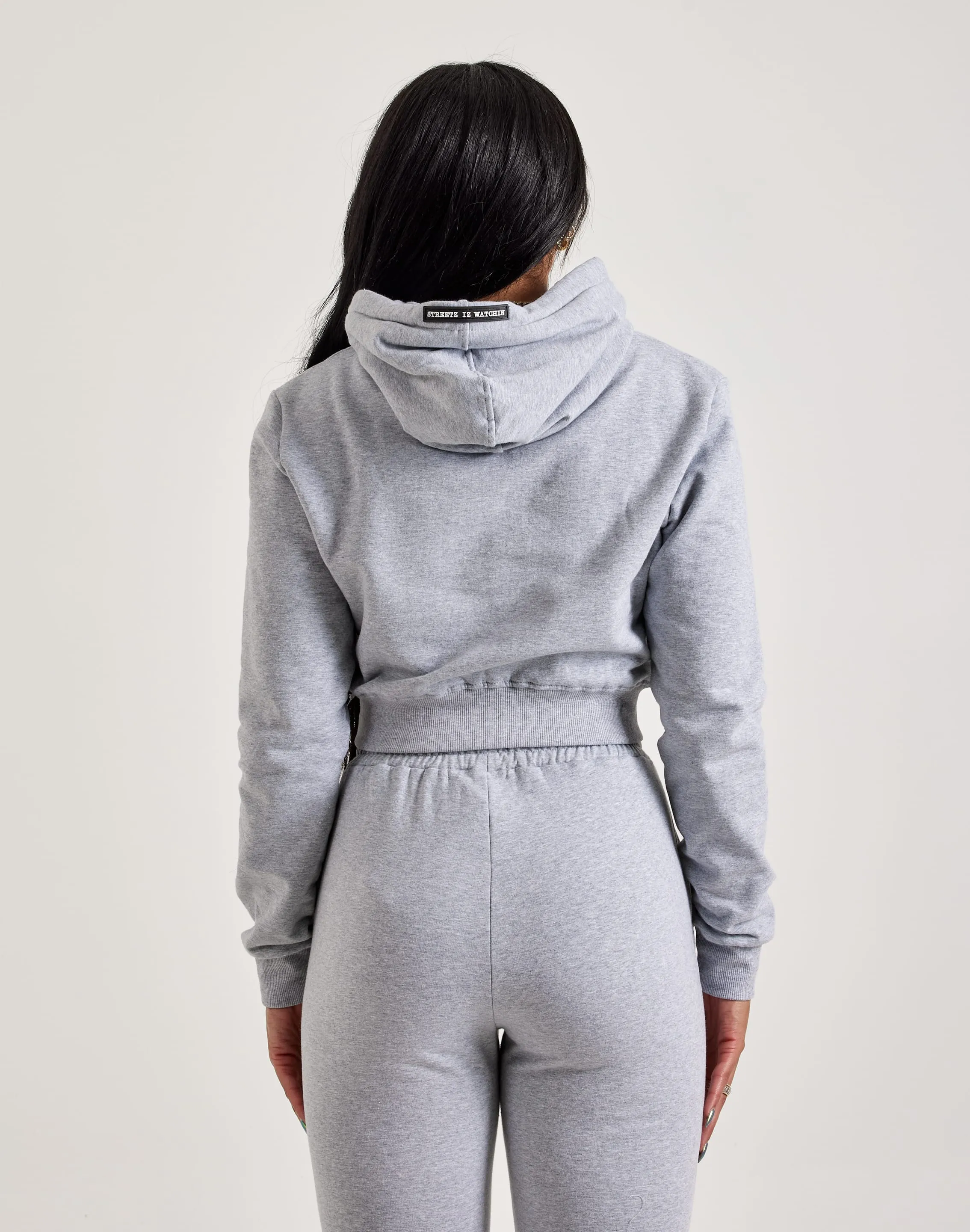 Streetz Iz Watchin Goat Cropped Pullover Hoodie Spanish Glow