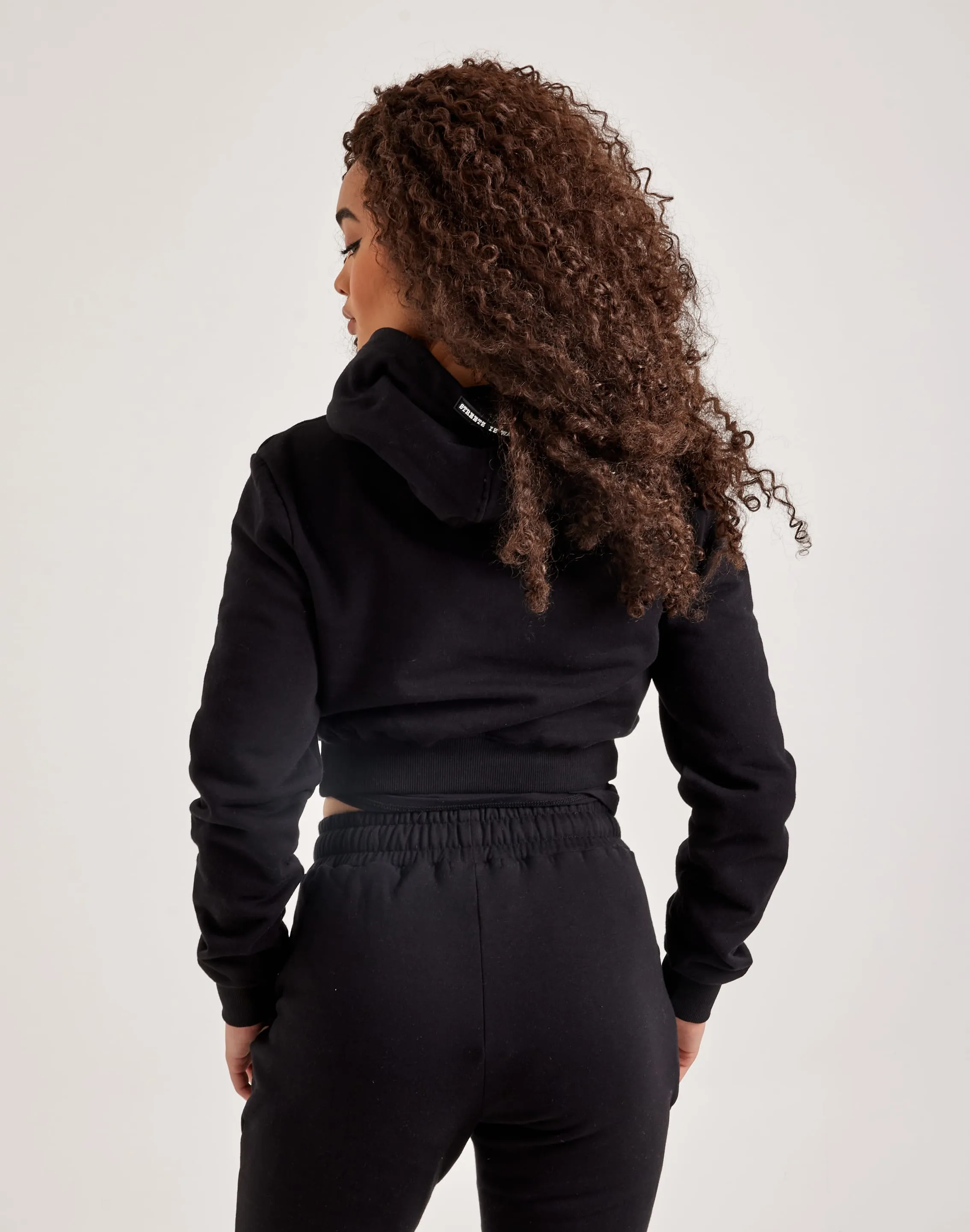 HeavyDuty Zipper CrossBackStructure Streetz Iz Watchin Goat Cropped Pullover Hoodie