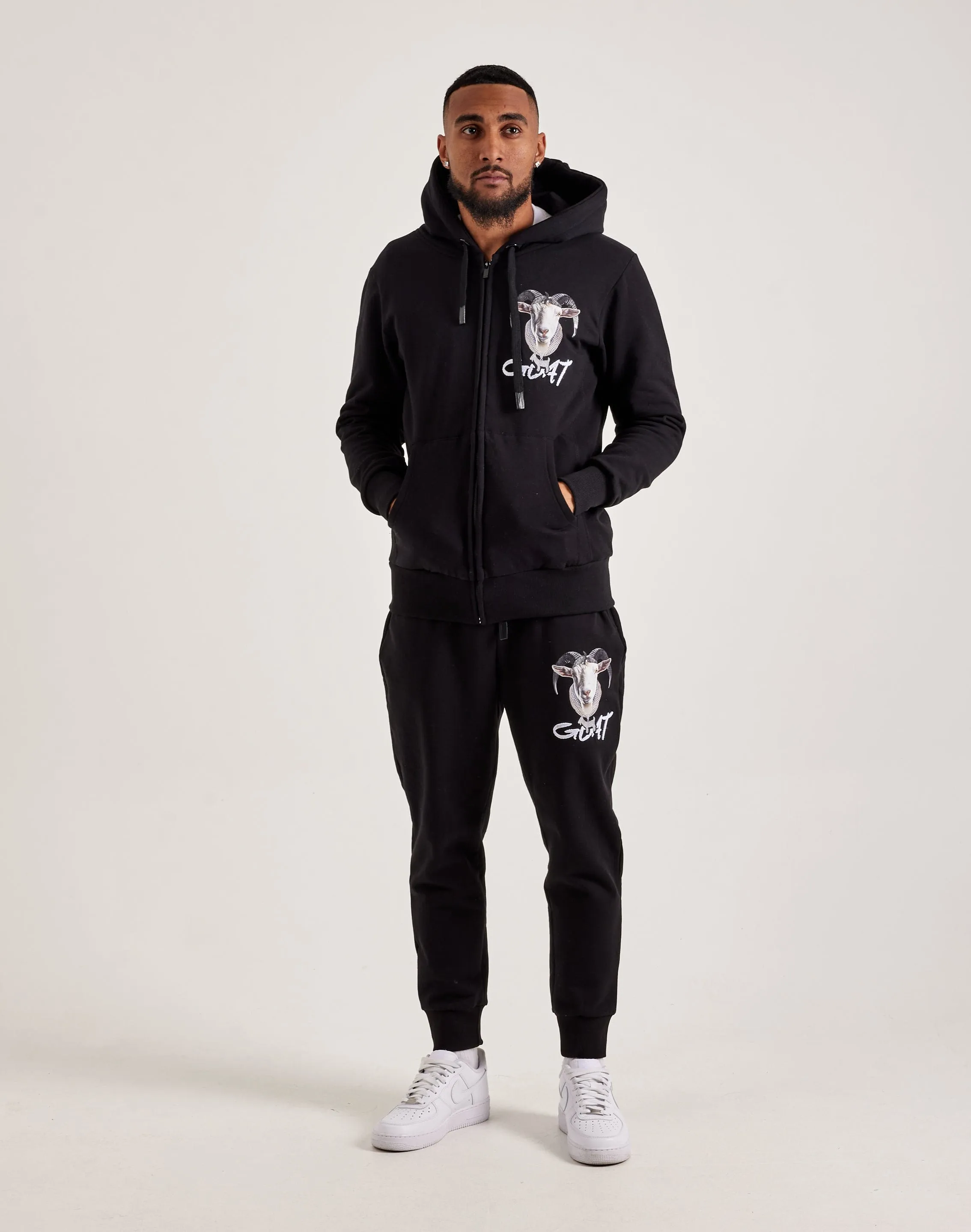 Streetz Iz Watchin Goat Full-Zip Hoodie Kid Play SweatWickingLining