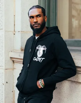 TensionAdjustedWaistband Easy Wash Streetz Iz Watchin Goat Full-Zip Hoodie