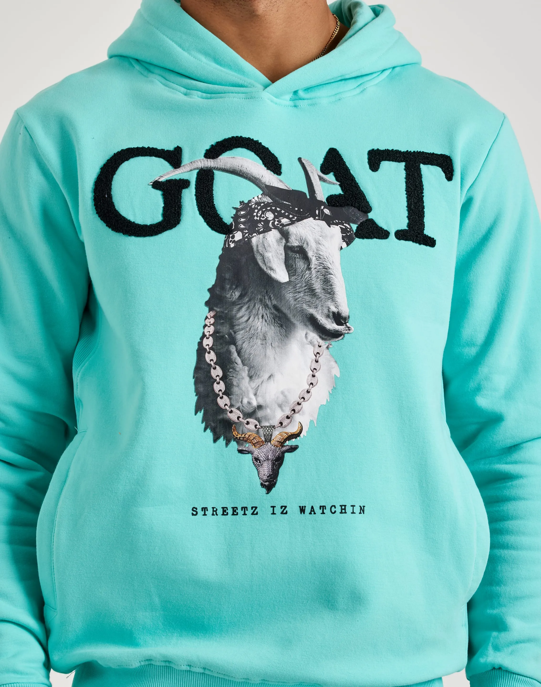 NonRestrictive Movement AbrasionResistantClothing Streetz Iz Watchin Goat Pullover Hoodie