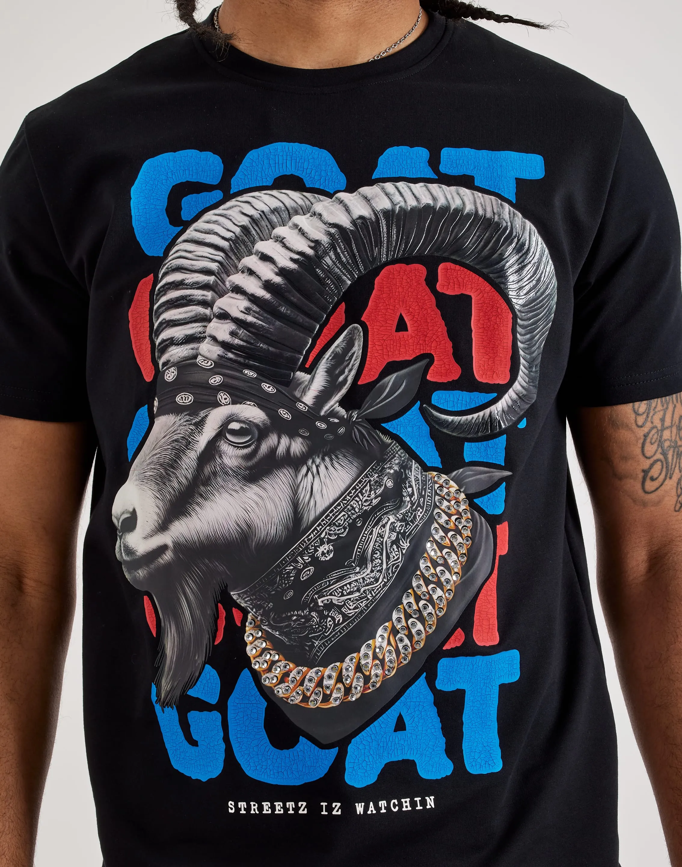 DurableSeams pack light Streetz Iz Watchin Goat Tee