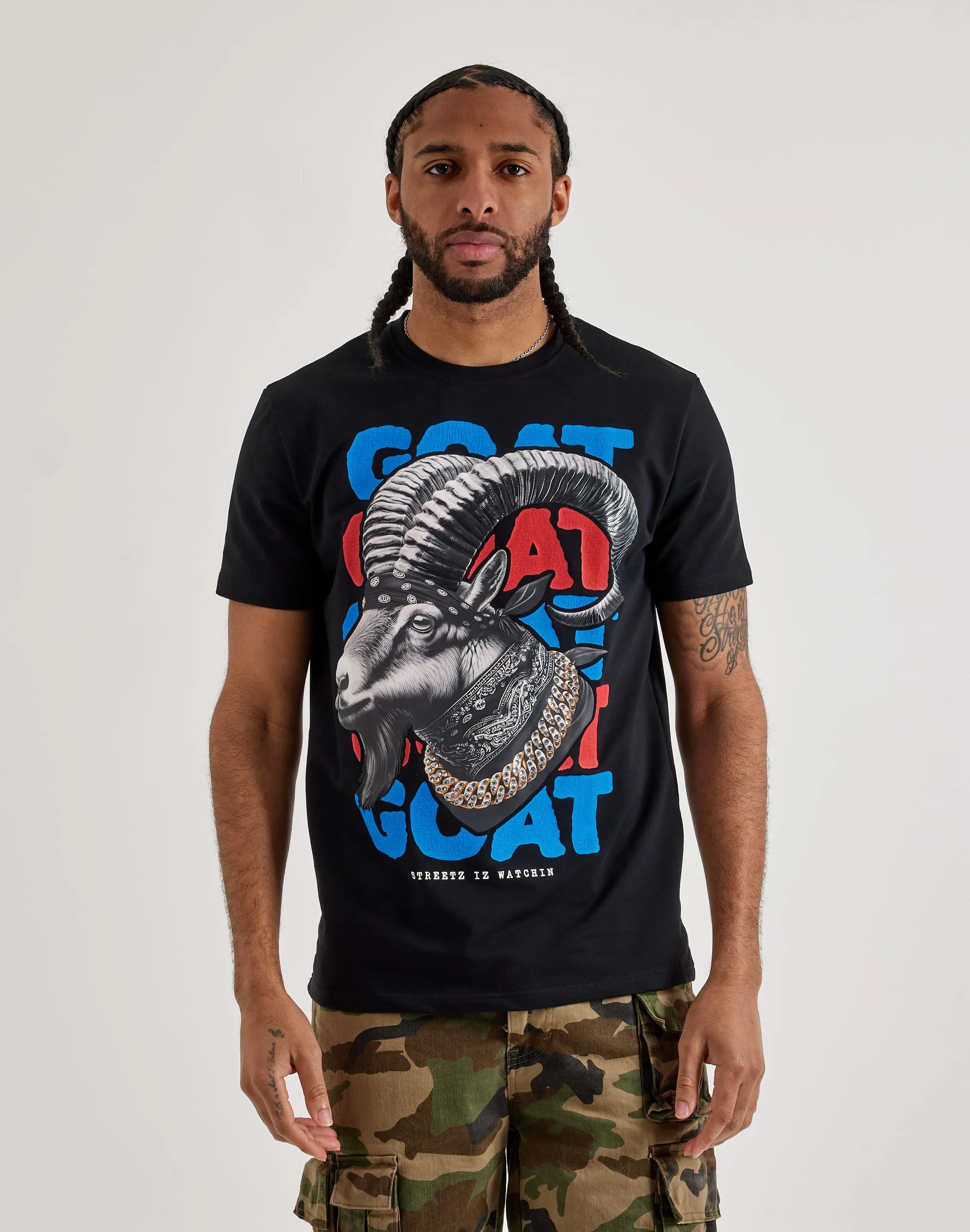 quick dry Spark Glow Streetz Iz Watchin Goat Tee