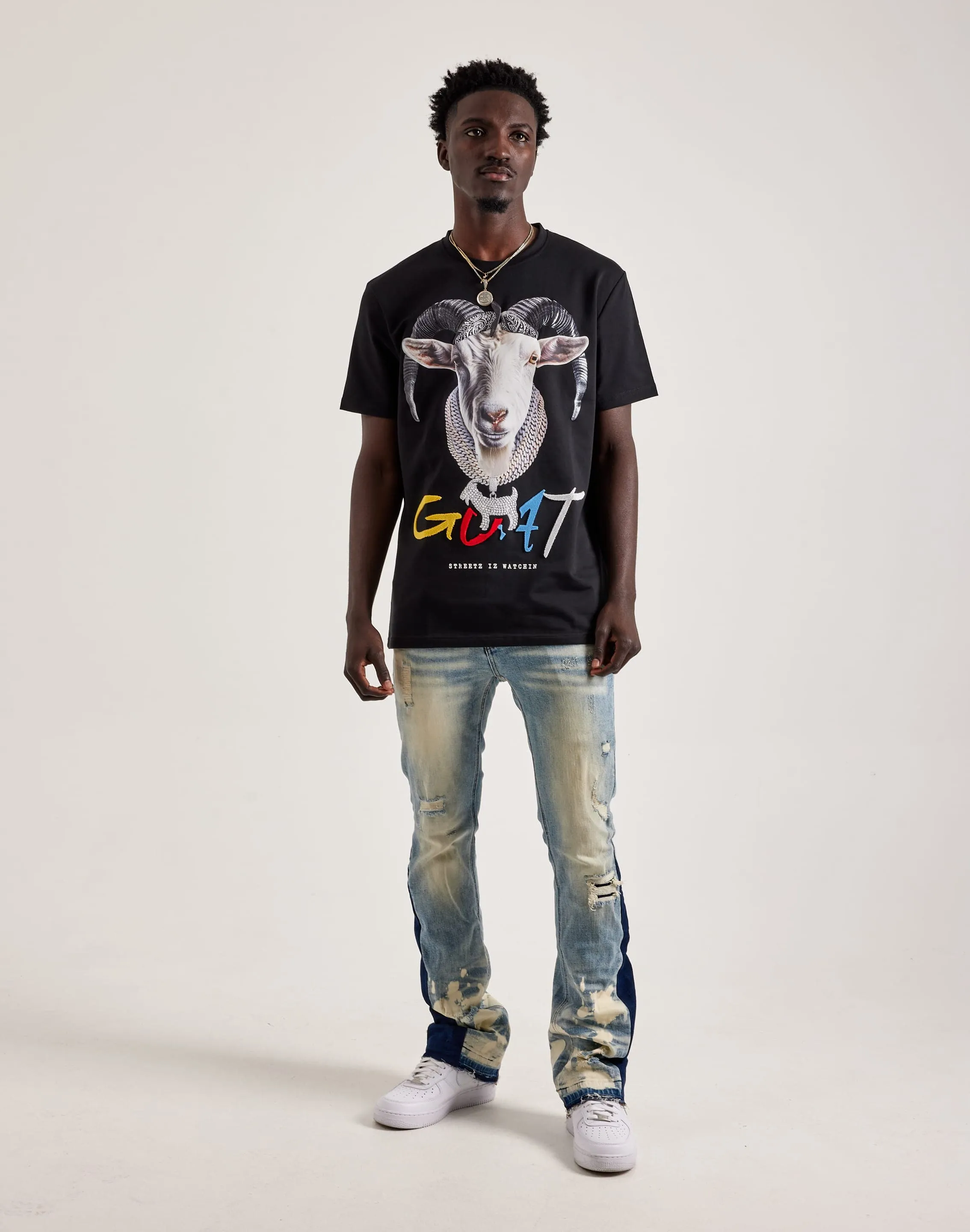 Streetz Iz Watchin Goat Tee NonRestrictive Design QuickDryDesign