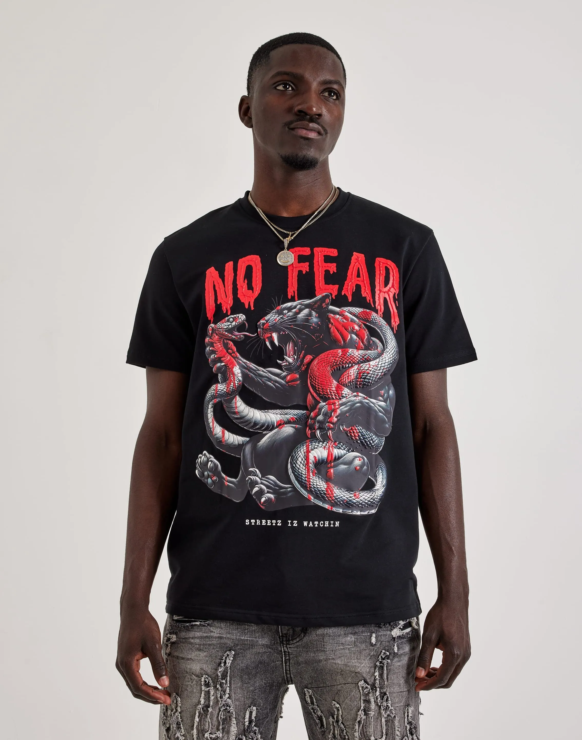 Streetz Iz Watchin No Fear Tee MicroPerforatedTexture