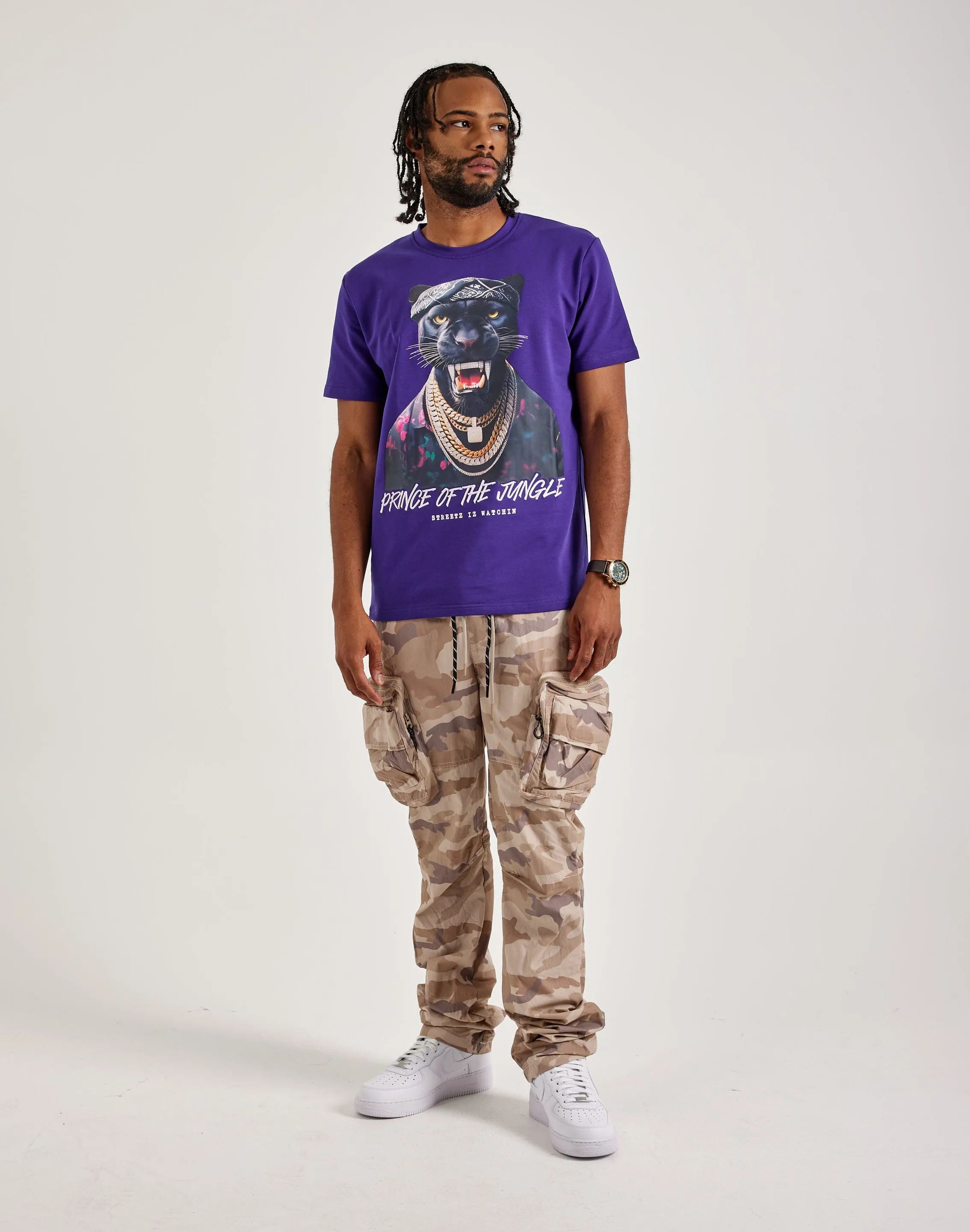 Streetz Iz Watchin Prince Of The Jungle Tee french chic Desert Heat