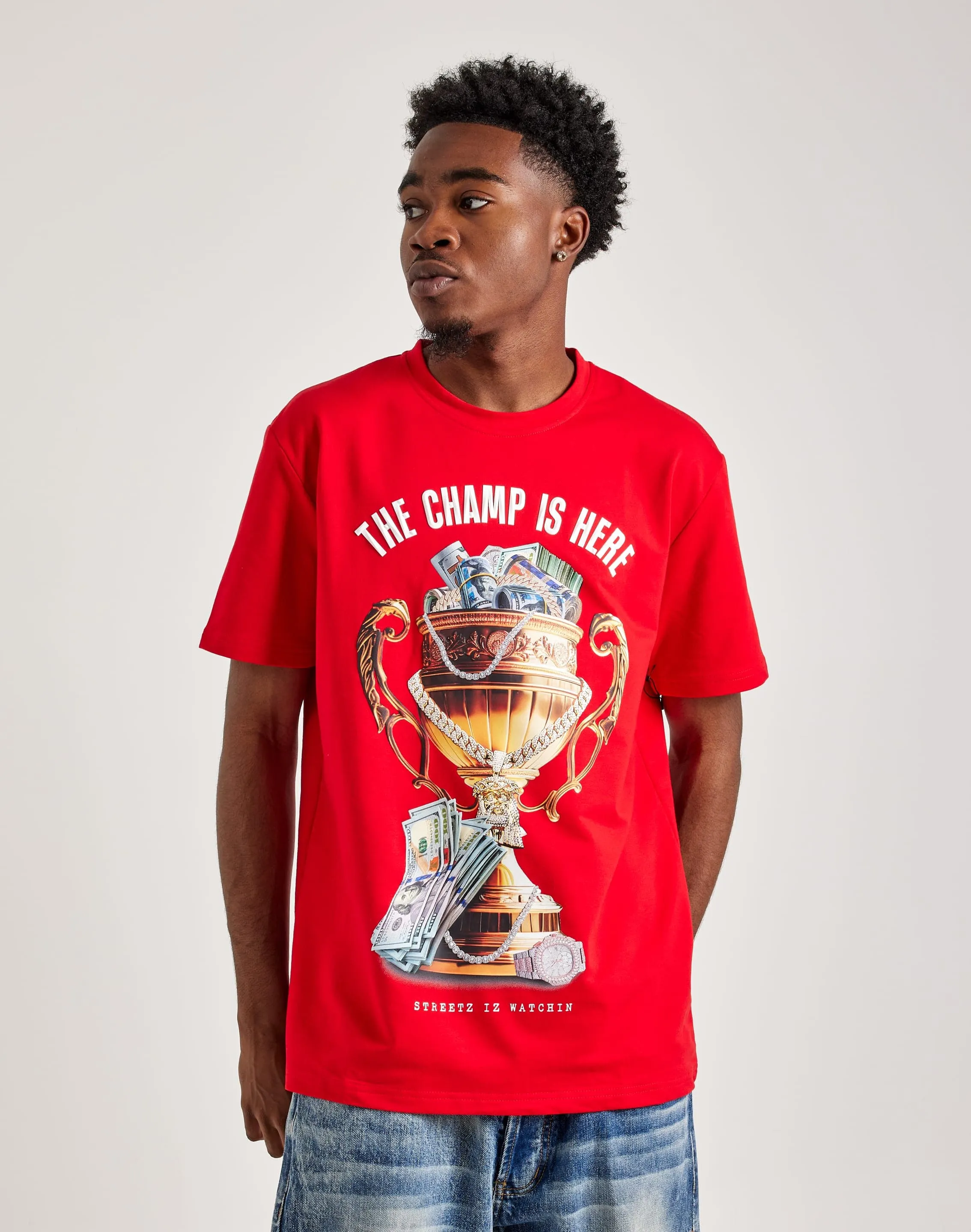 Global Cool Streetz Iz Watchin The Champ Is Here Tee
