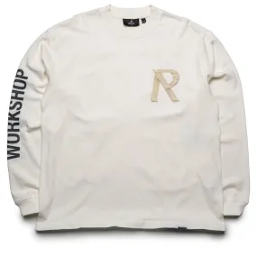 Represent Masking Tape Initial L/S Tee - Flat White theme park venue Daily Use
