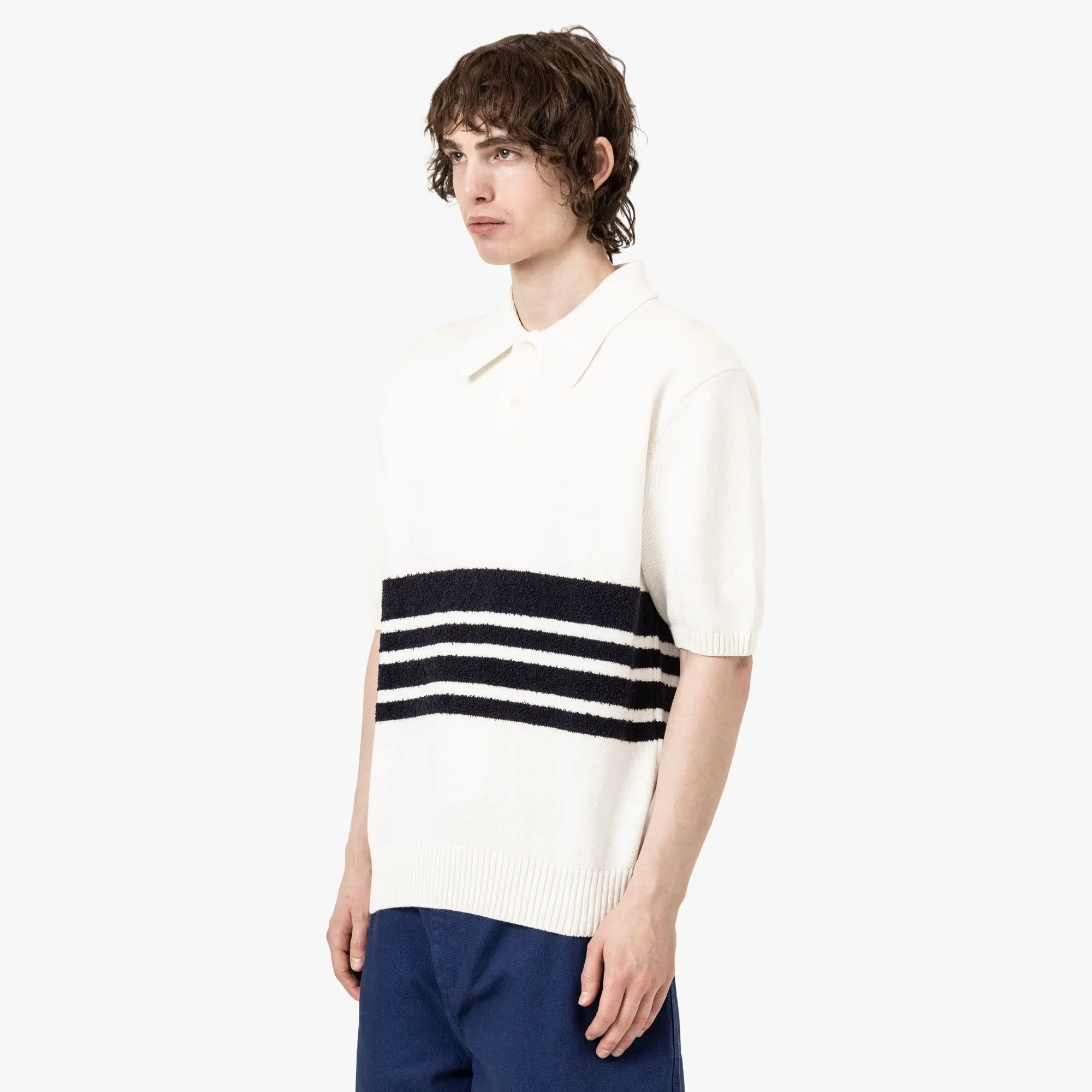 Seamless Side Panels stain resistant coating Palmes Panel Knit Polo Off-White