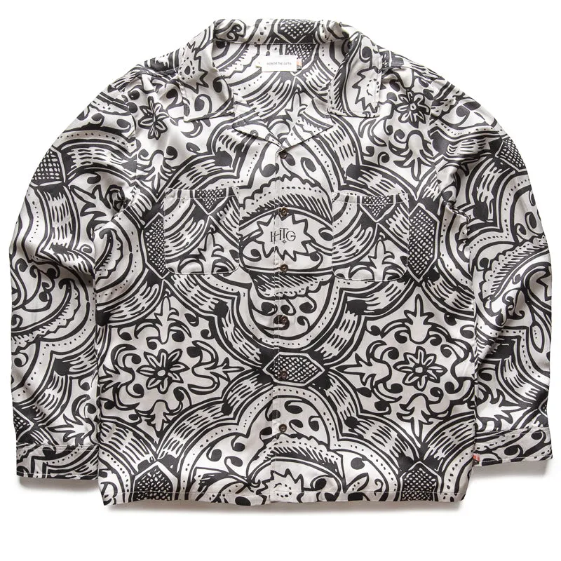 Honor The Gift LS Printed Woven L/S Shirt - Black Edgy Design