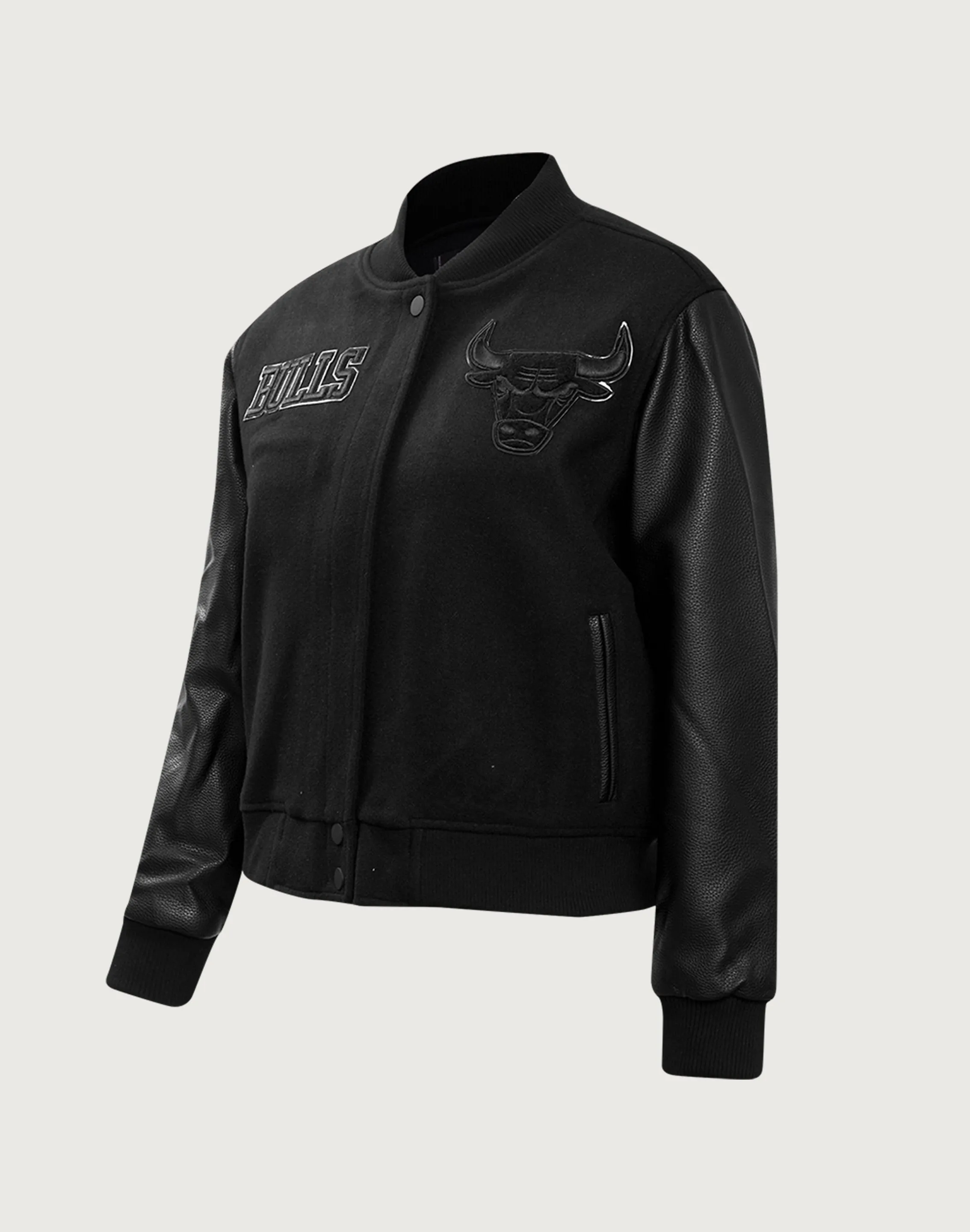 Village Charm Pro Standard NBA Chicago Bulls Triple Black Wool Varsity Jacket