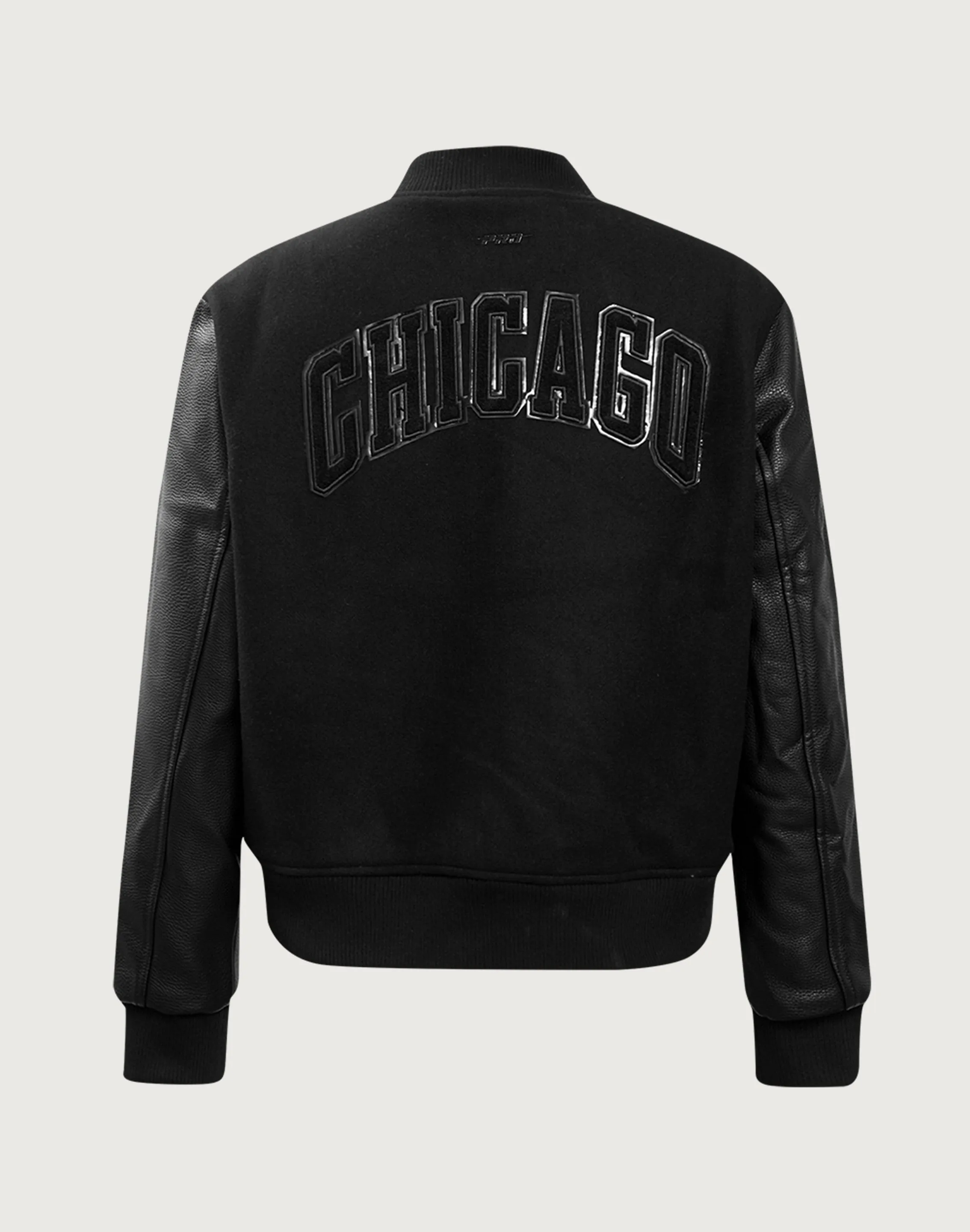 RipstopFabric Pro Standard NBA Chicago Bulls Triple Black Wool Varsity Jacket