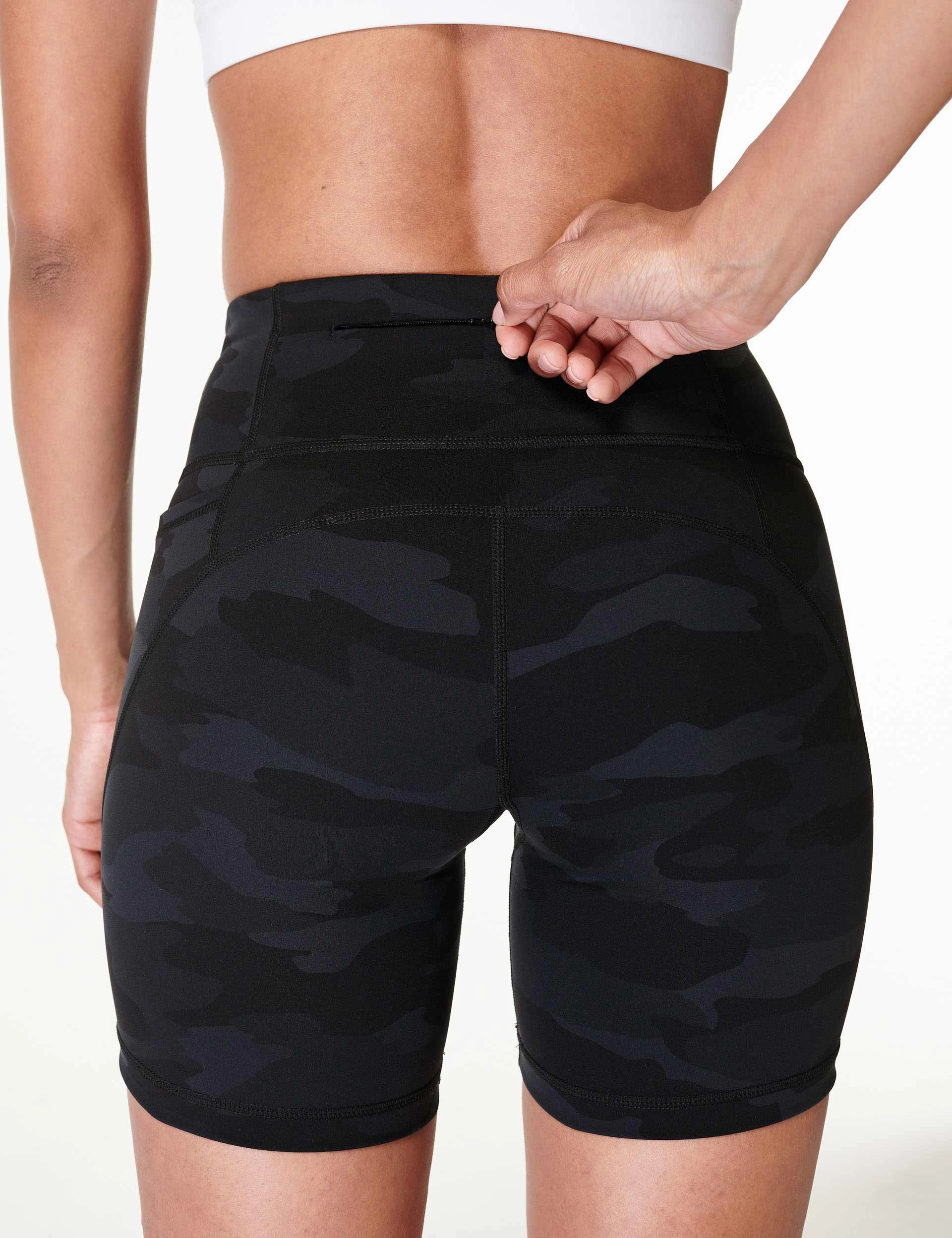 WindResistantWeave Power 6" Cycling Shorts - Ultra Black Camo Print