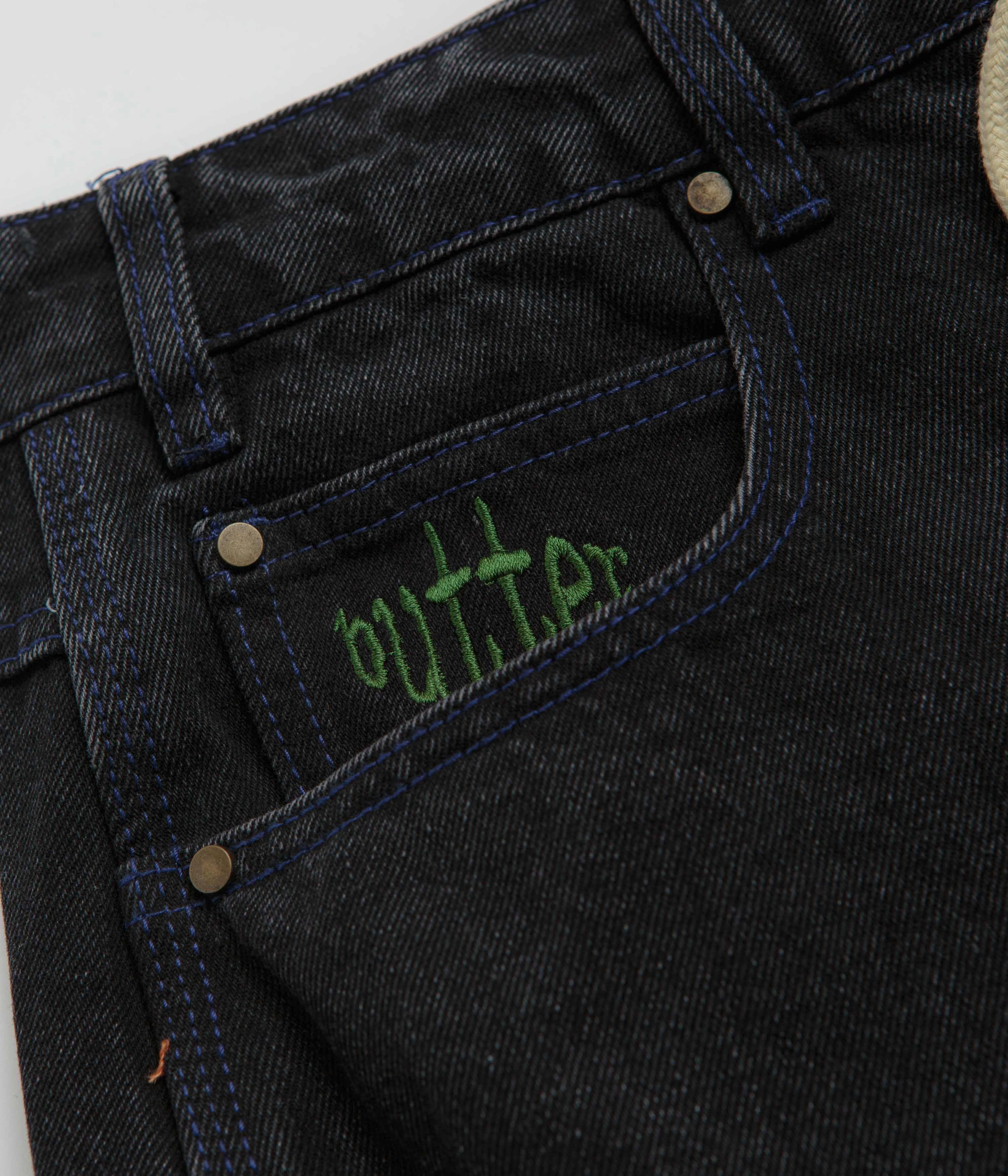 Butter Goods Spider Jeans - Washed Black Polished Look