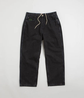 Organic Cotton Blend Cozy Design Butter Goods Spider Jeans - Washed Black