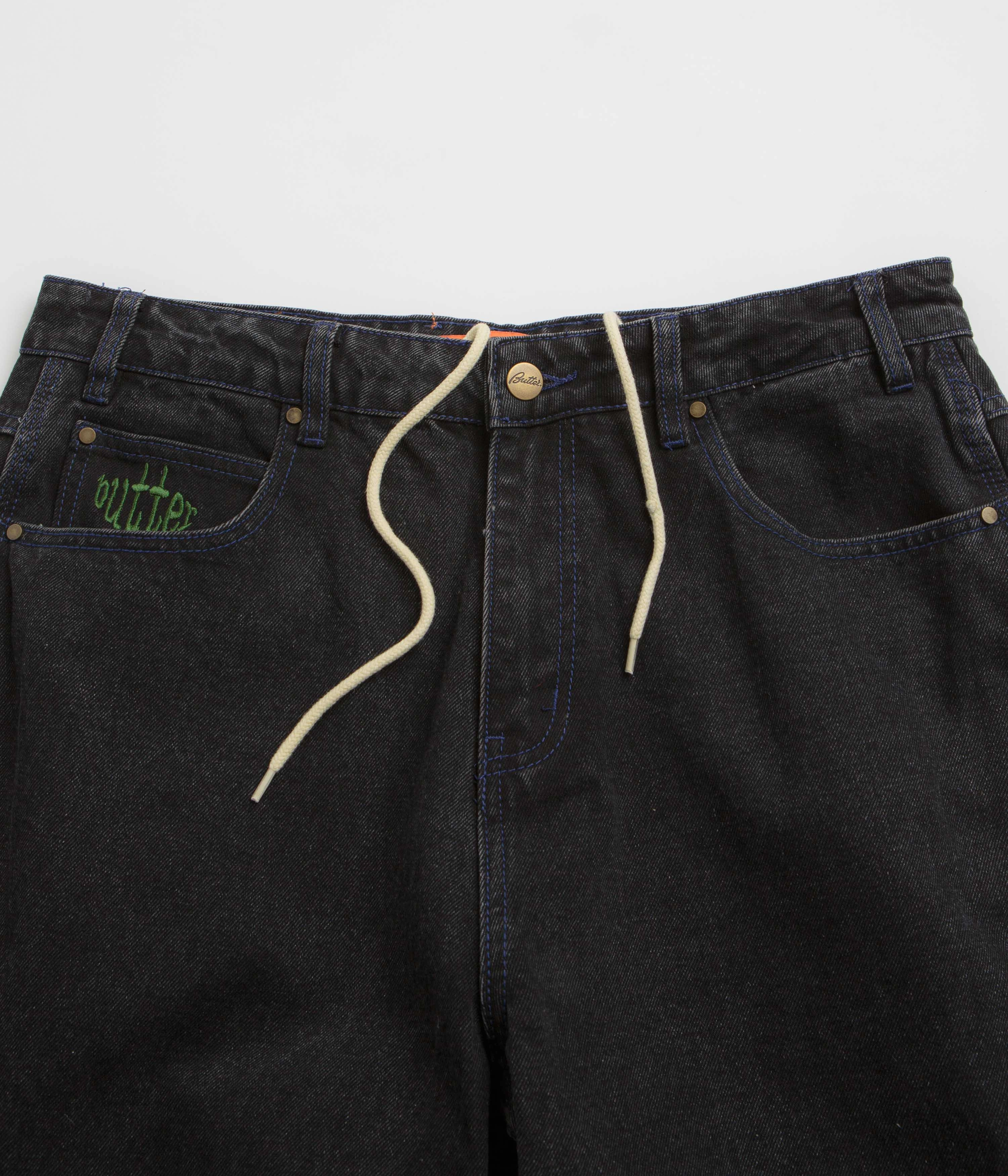 Butter Goods Spider Jeans - Washed Black Anti Pilling Casual Edge