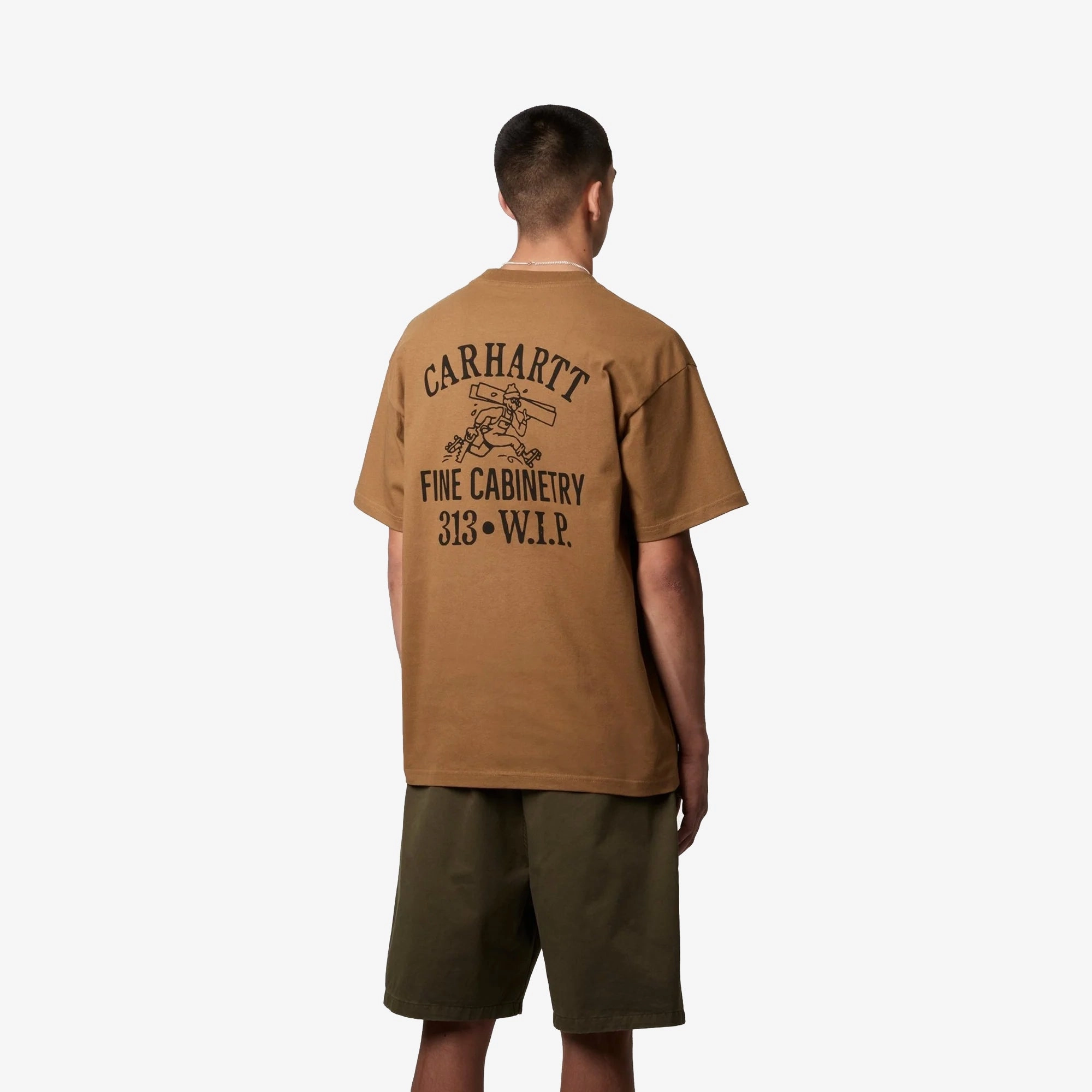 slim fit Sustainable production Carhartt | S/S CABINETRY T-SHIRT { BROWN