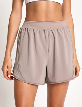 Street Style Festival wear Lux Woven Short - Gritty Grey